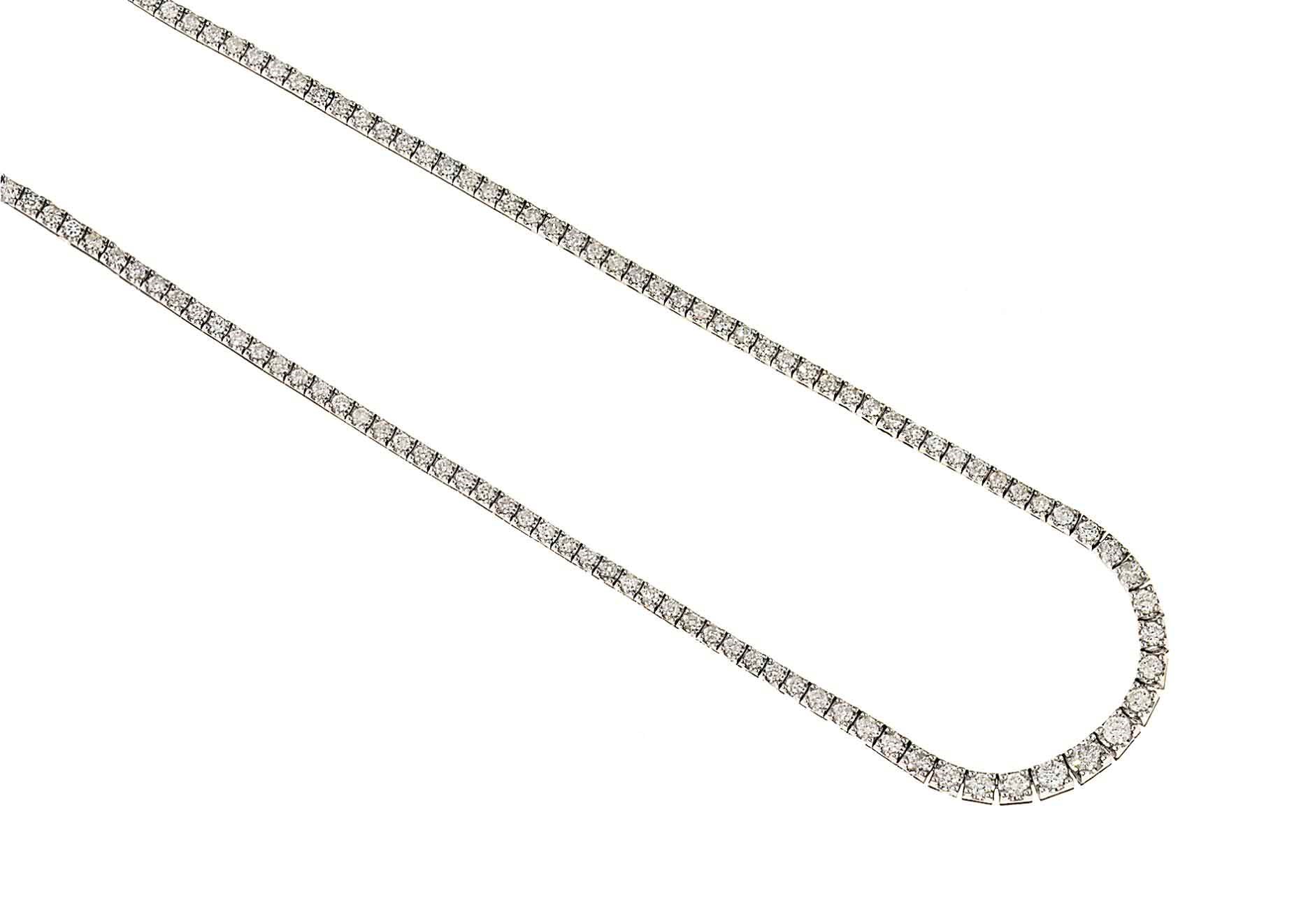 A diamond line necklace