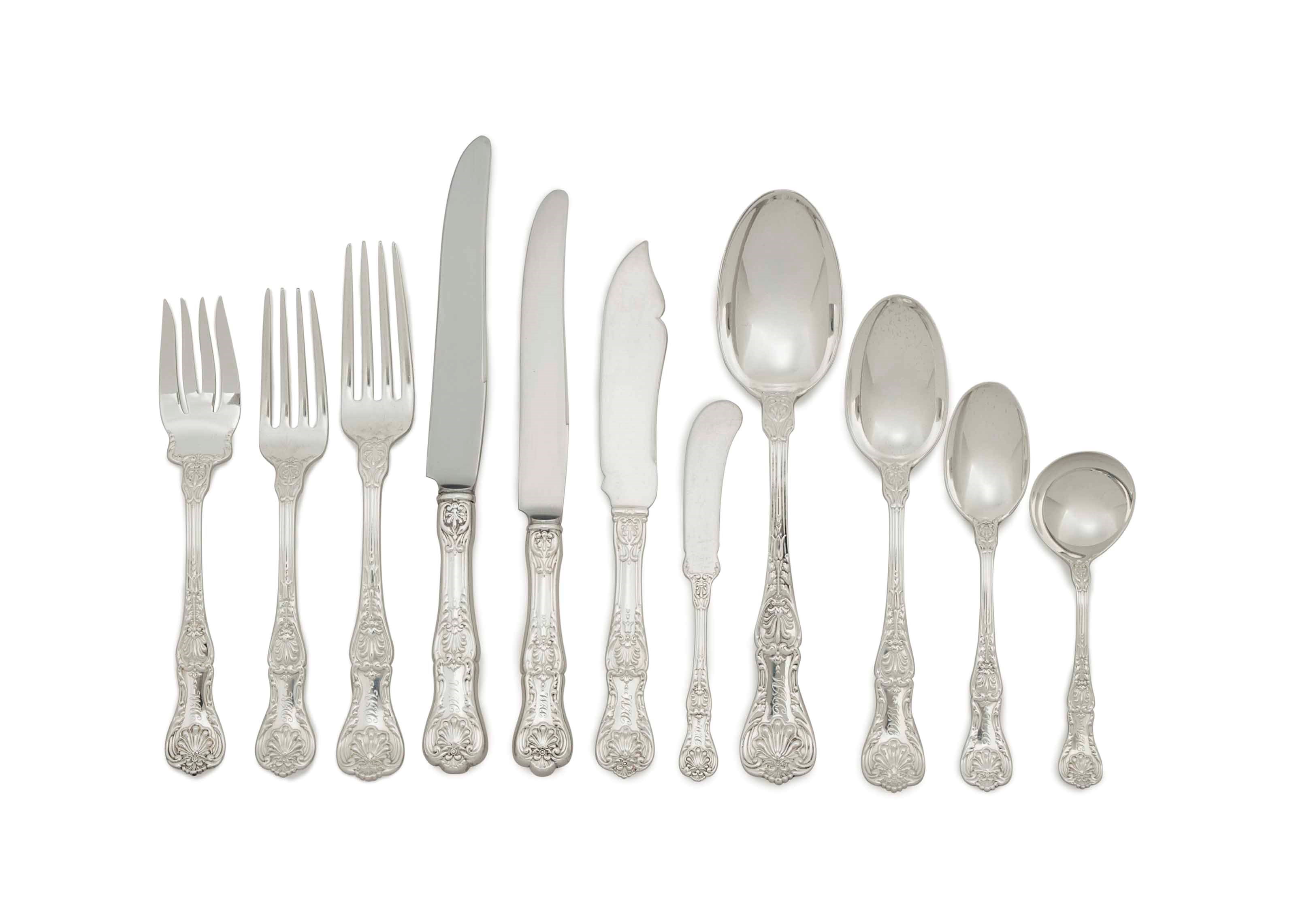 AN AMERICAN SILVER FLATWARE SERVICE