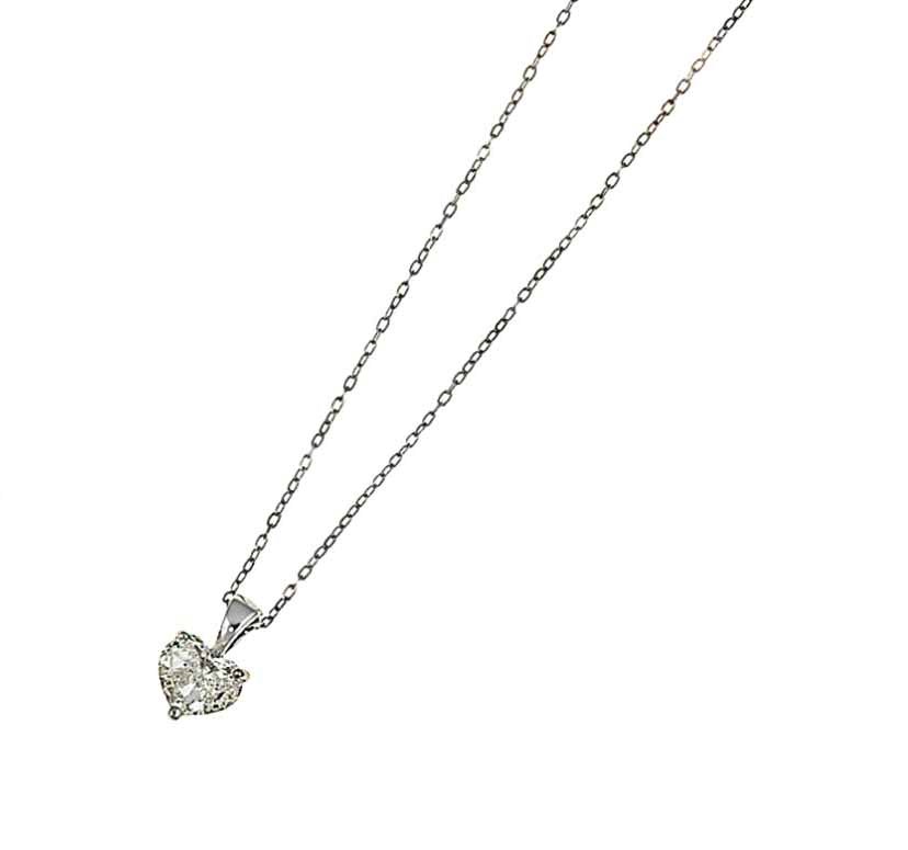A diamond single-stone pendant
