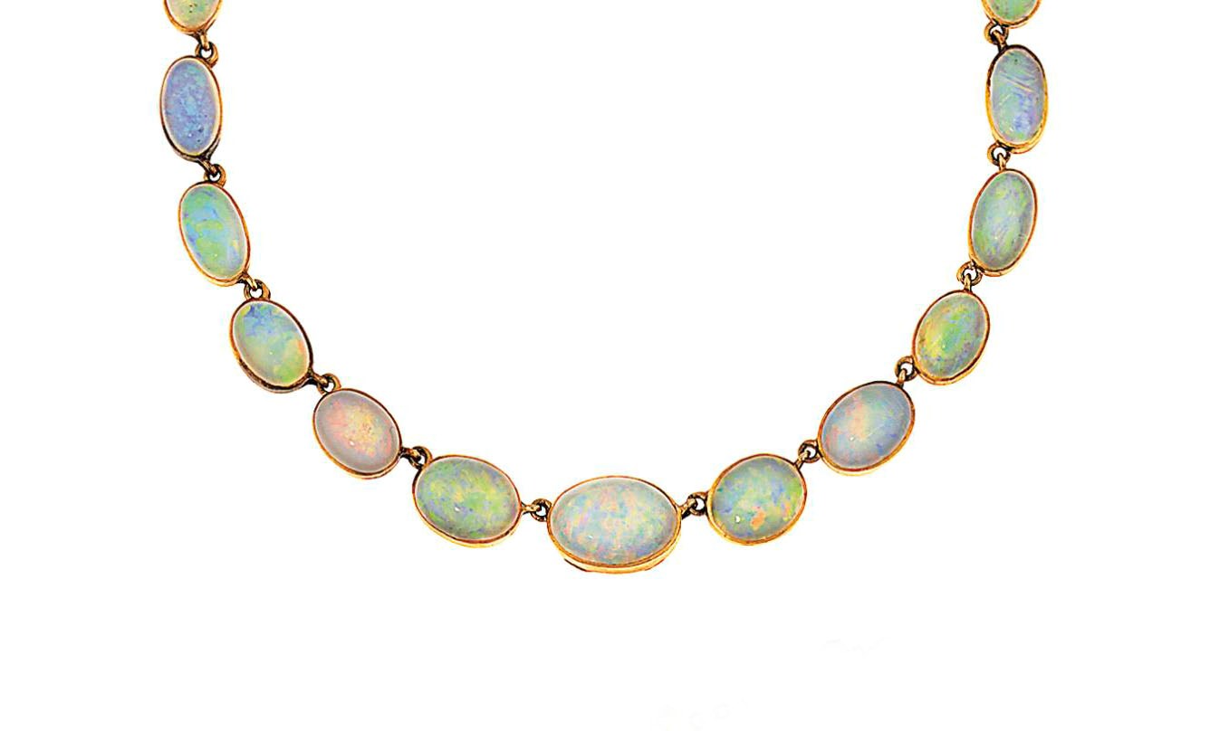 An opal necklace