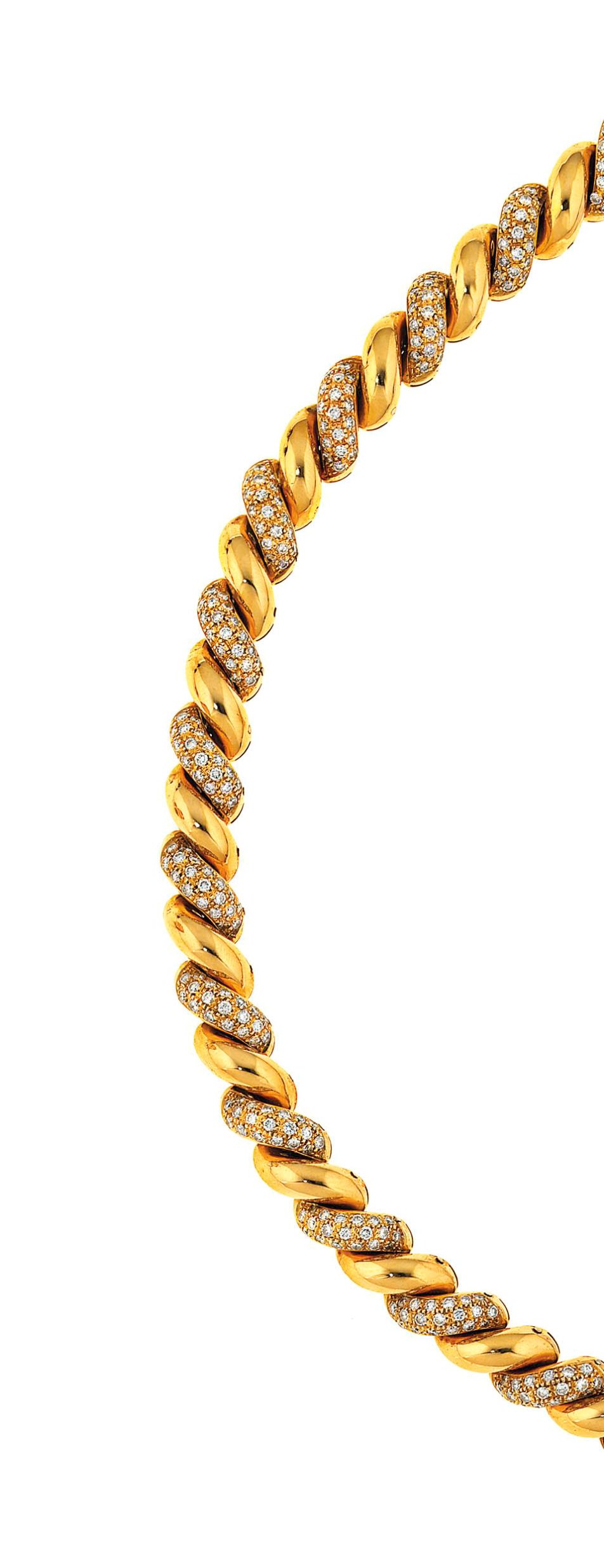 A diamond-set necklace