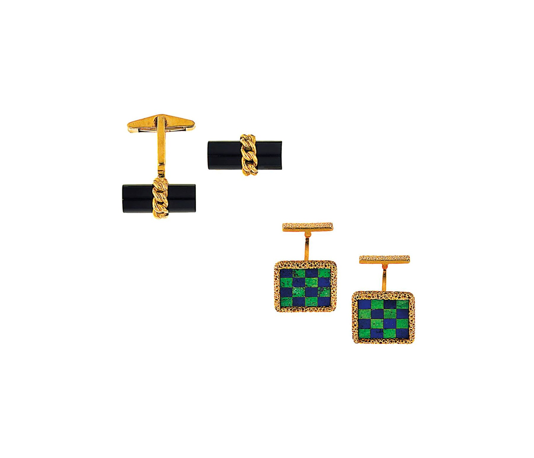 Three pairs of cufflinks