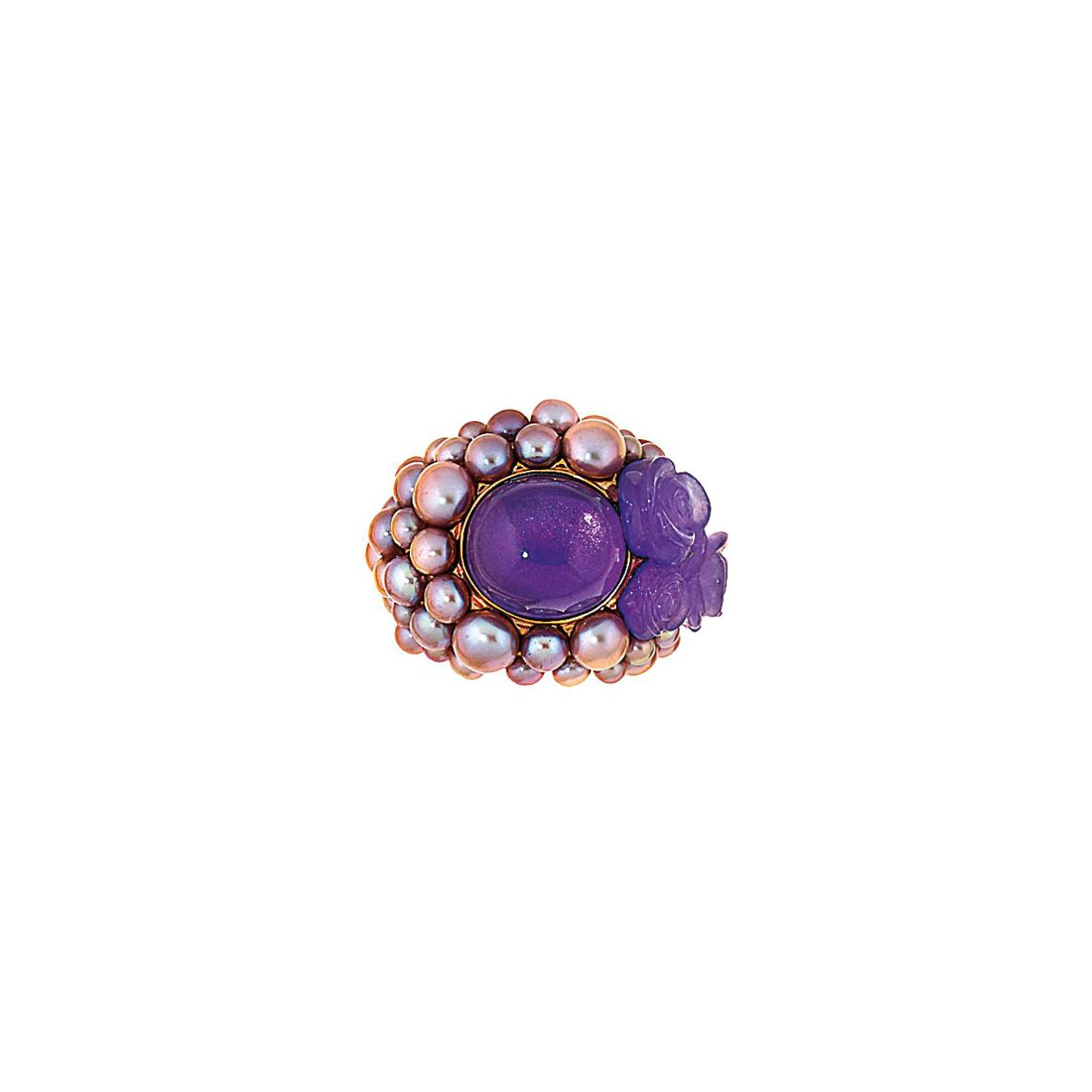 Two gem-set dress rings