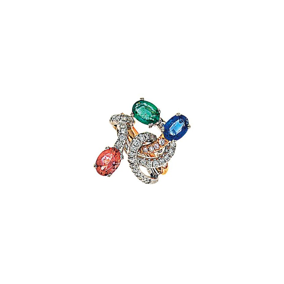 A gem-set ring