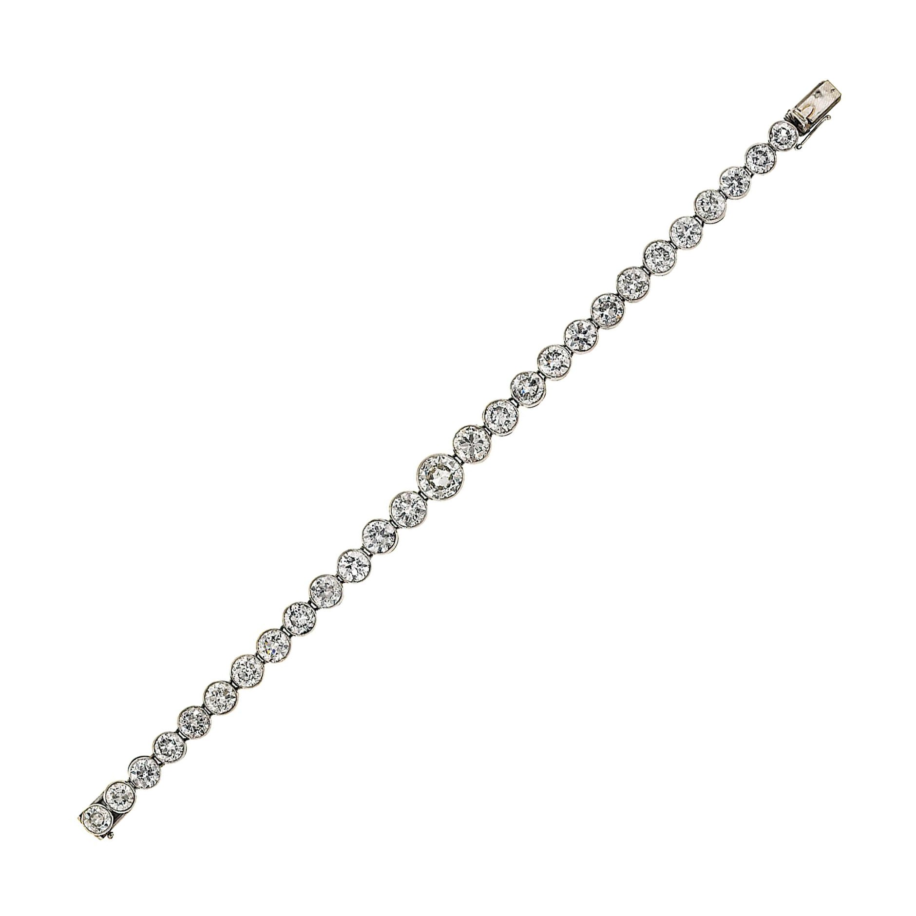 A diamond line bracelet