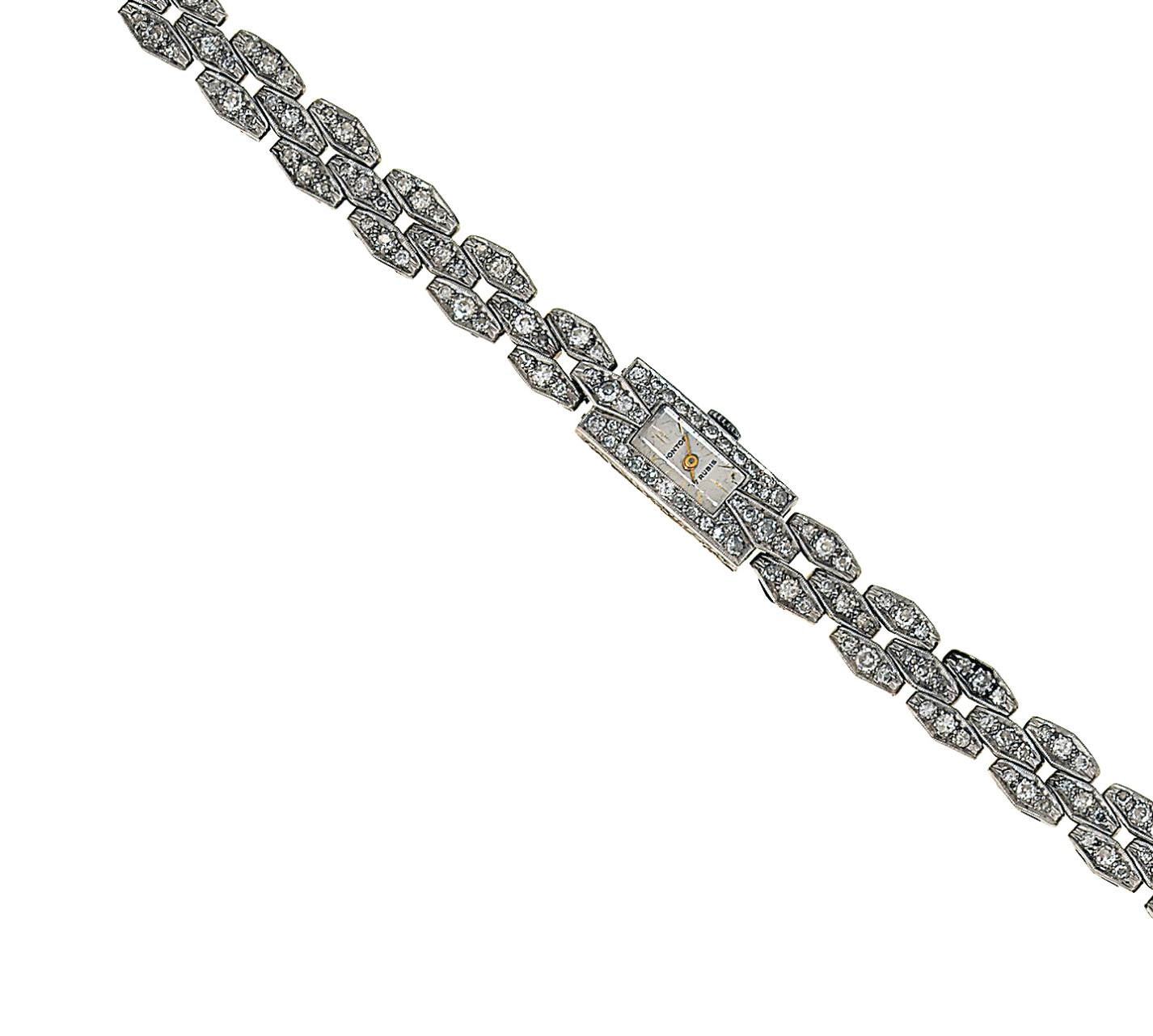 A diamond wristwatch