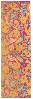 A SET OF SIX SPANISH SILK VELVET EMBROIDERED WALL HANGINGS