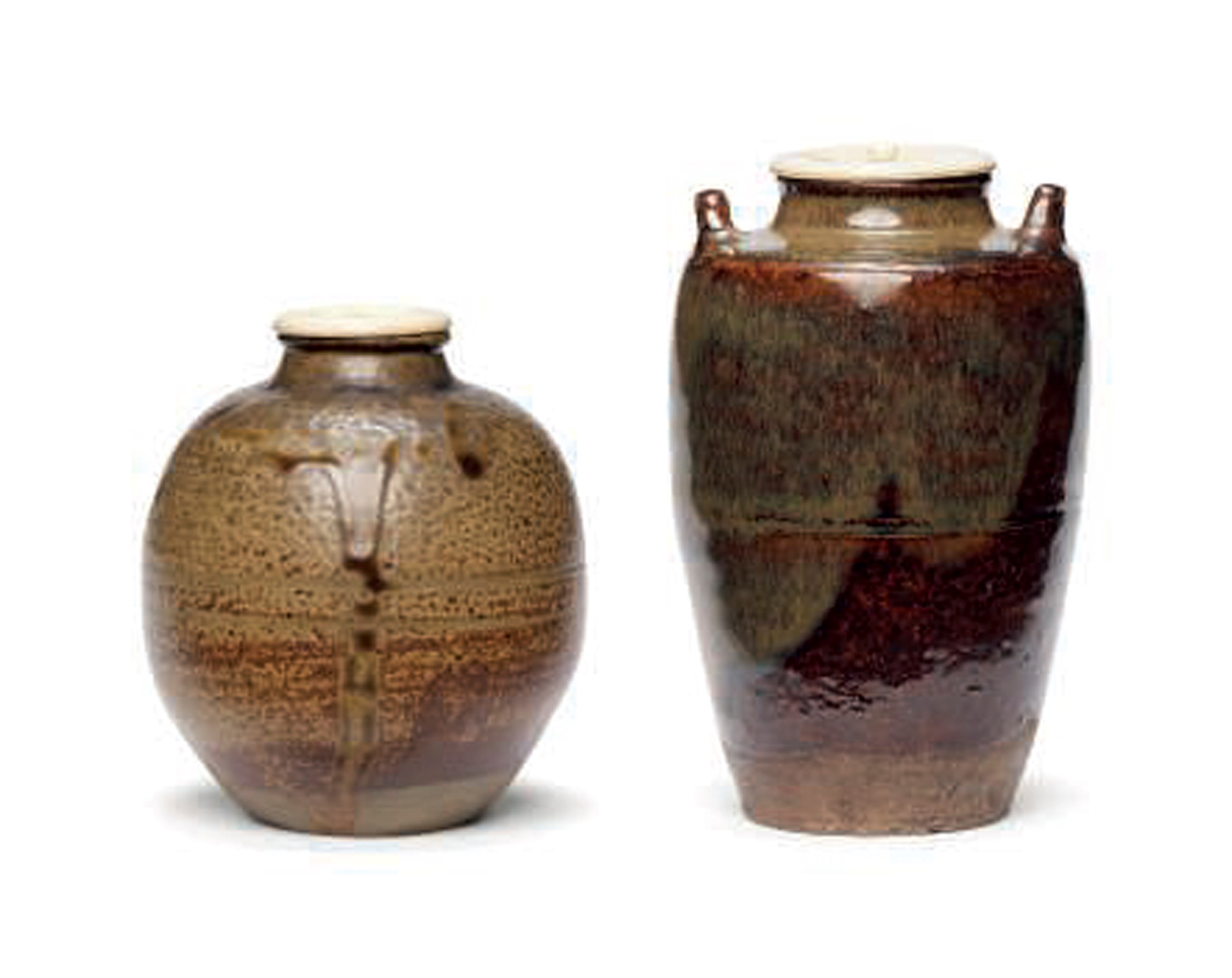 A Bizen Chaire and A Takatori Chaire [Tea Container]