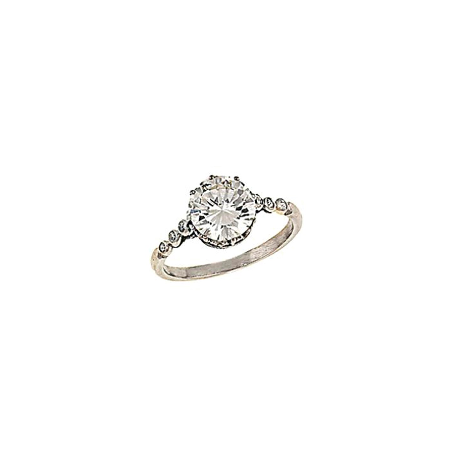 A diamond single-stone ring
