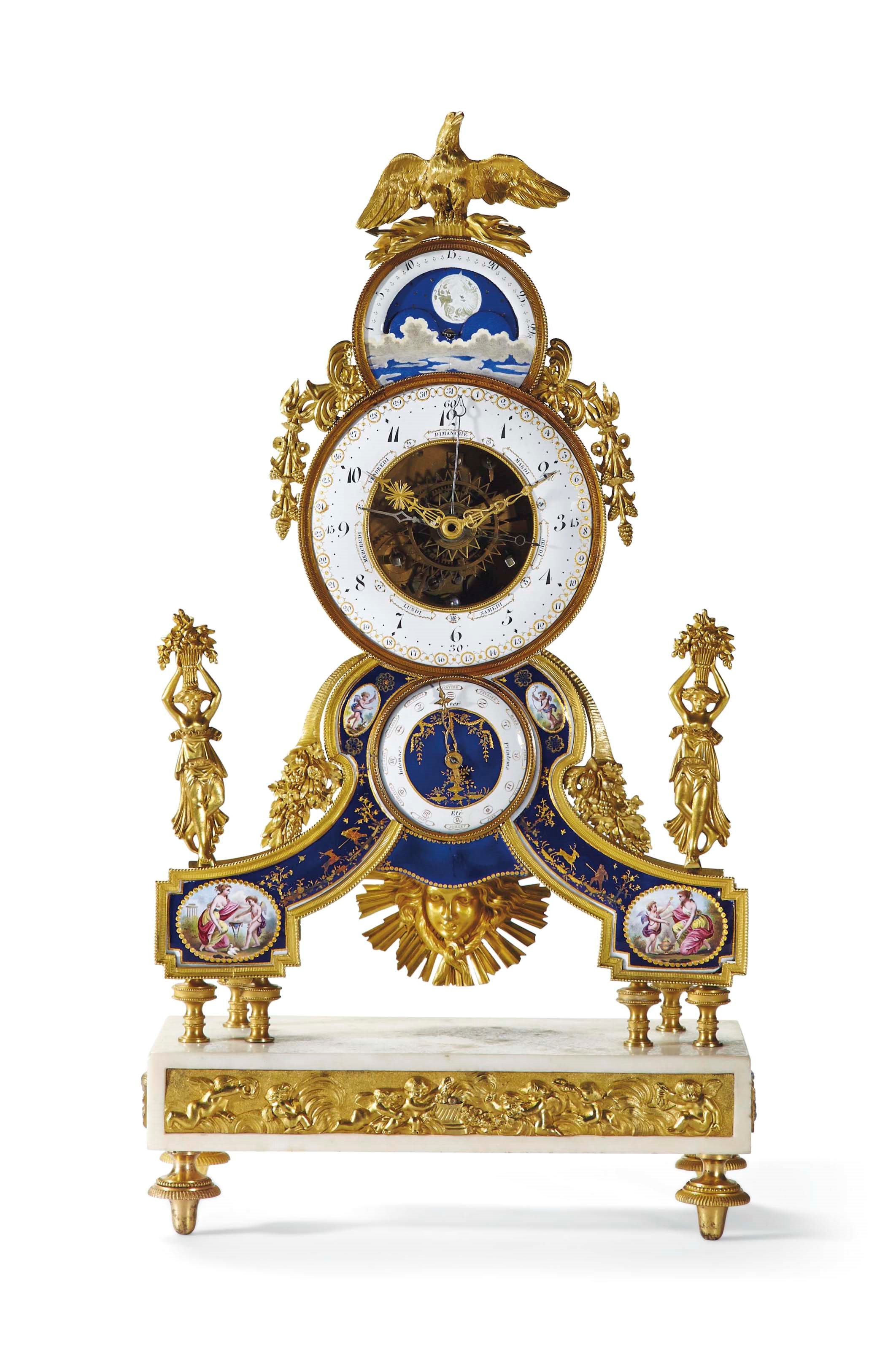 PENDULE SQUELETTE DE LA FIN DE L'EPOQUE LOUIS XVI