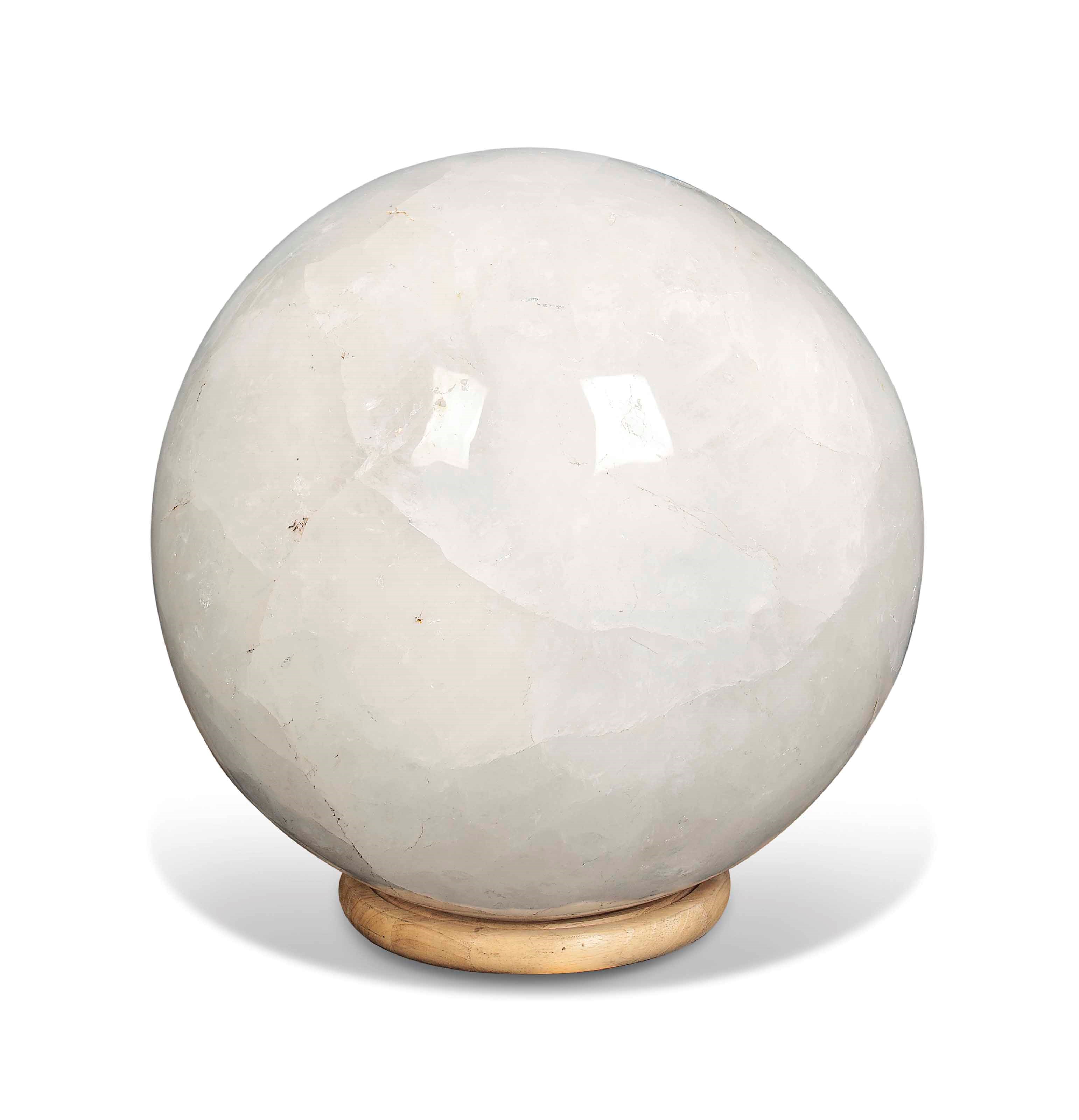 A LARGE QUARTZ SPHERE