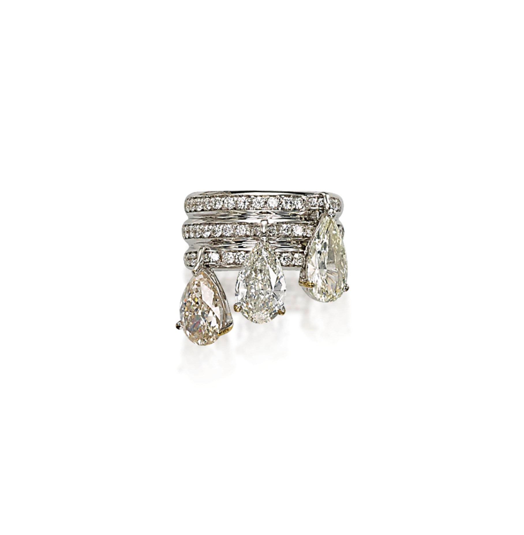 A DIAMOND CHARM RING