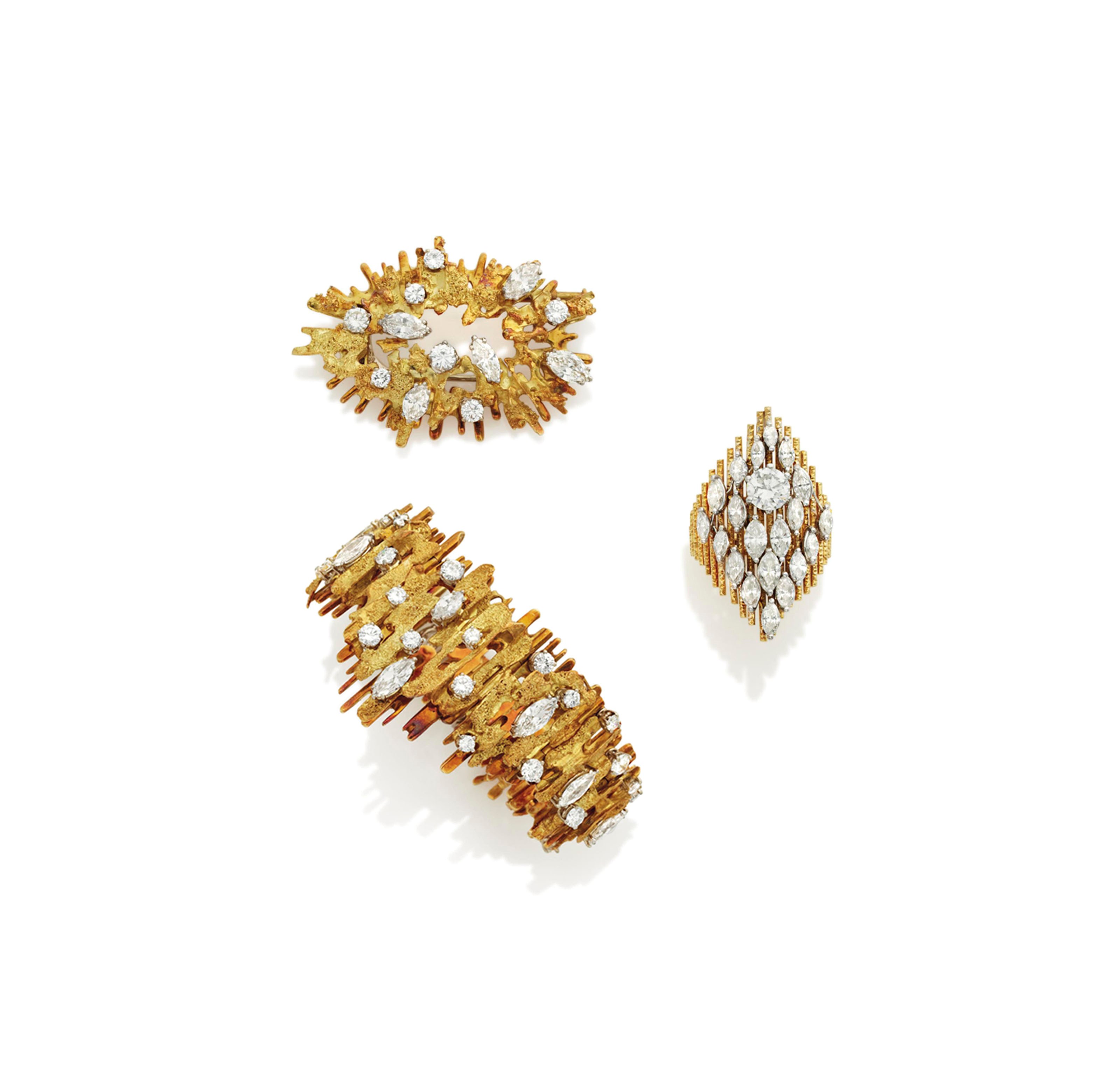 DEMI-PARURE DIAMANTS