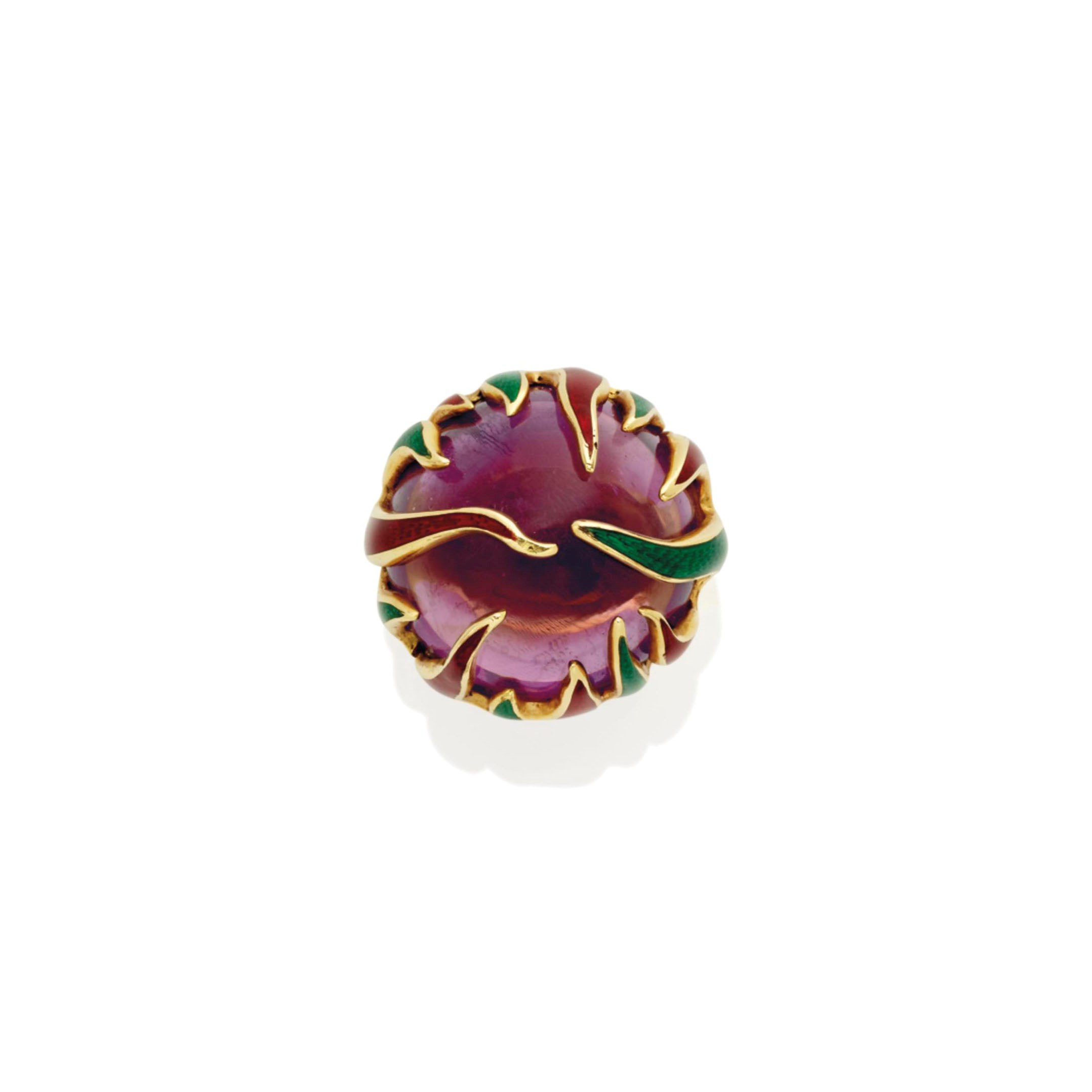 BAGUE AMÉTHYSTE ET ÉMAIL