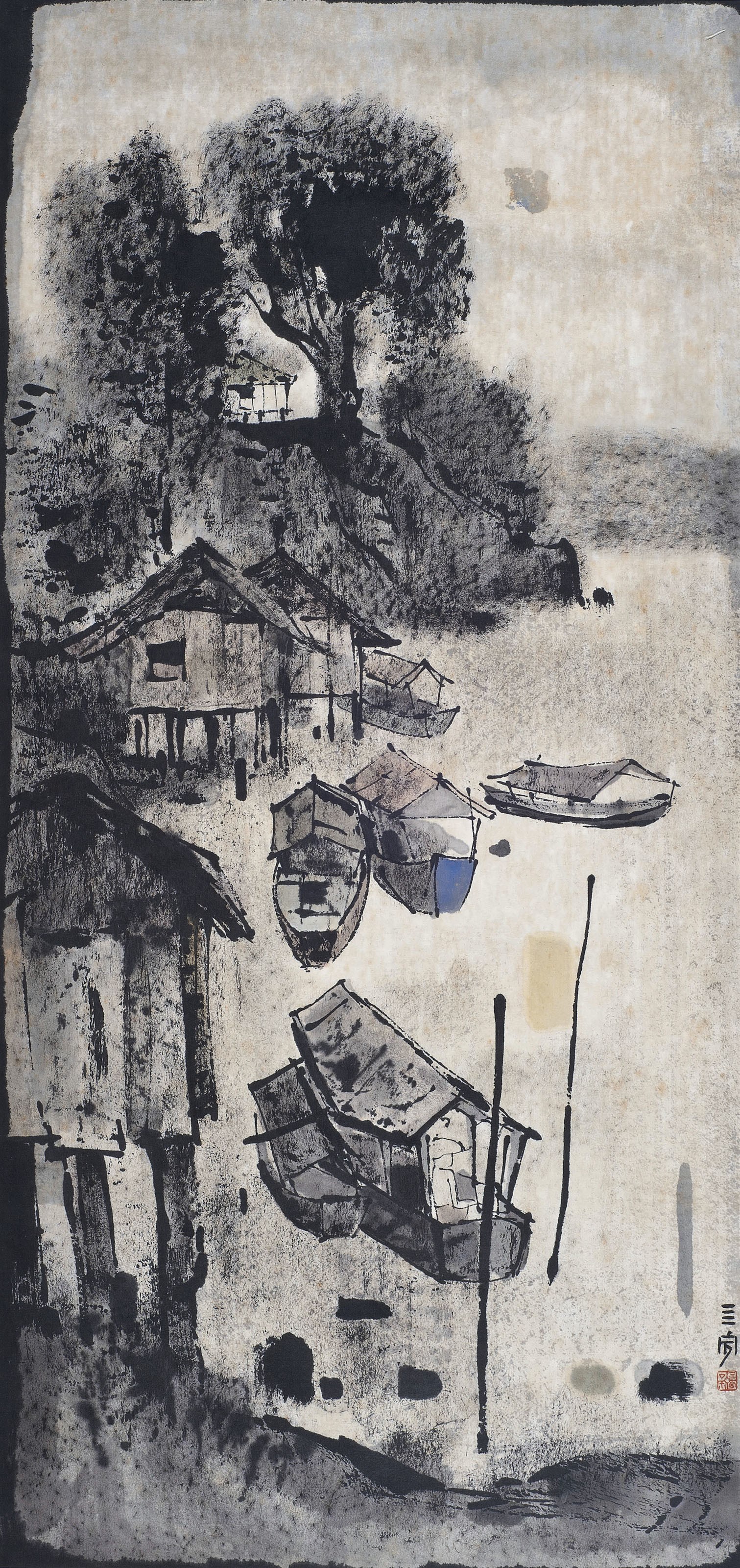 船与河流