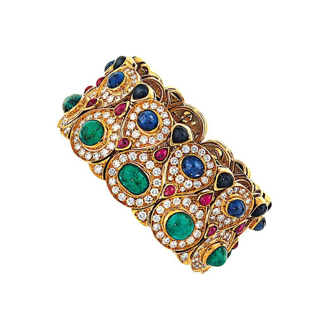 A gem-set bangle