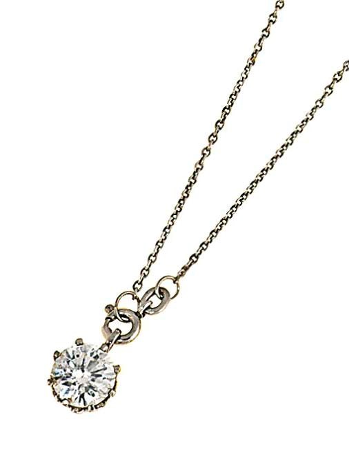 A diamond single stone pendant