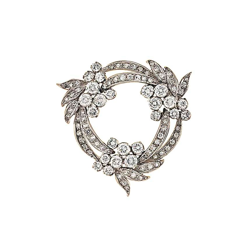 A diamond brooch