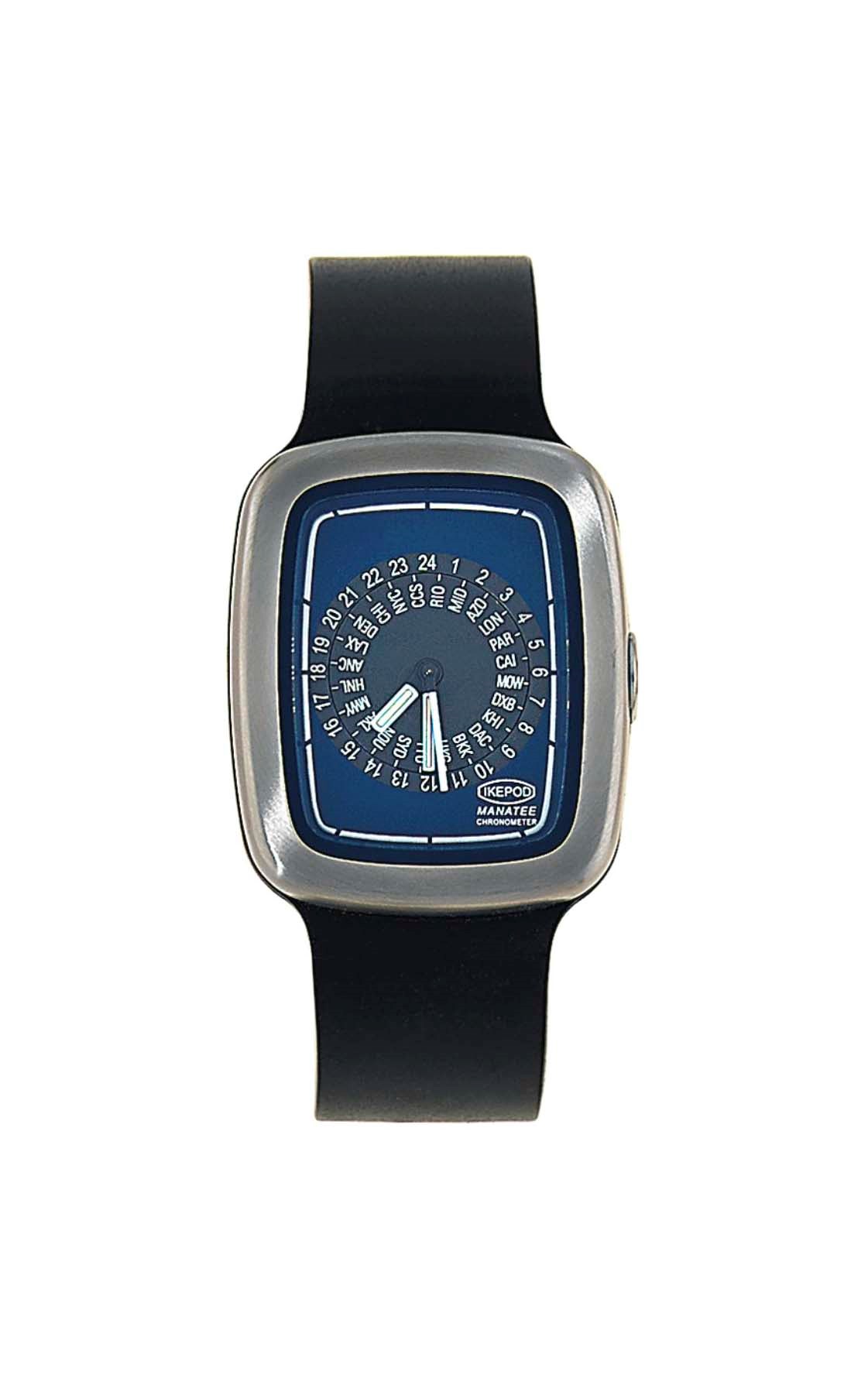 A stainless steel automatic world time 'Manatee' limited edition wristwatch, by Ikepod