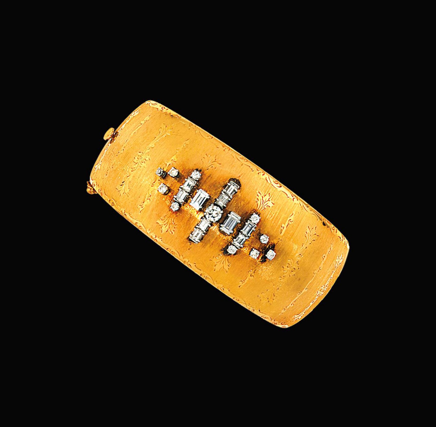 A diamond-set bangle