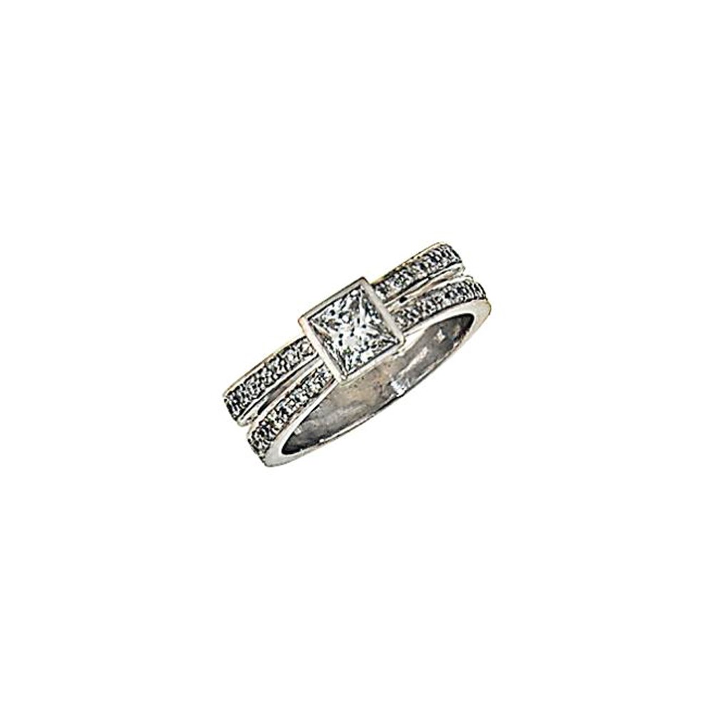 A diamond single-stone ring