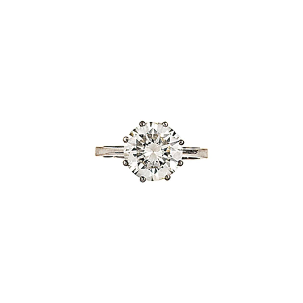 A diamond single-stone ring