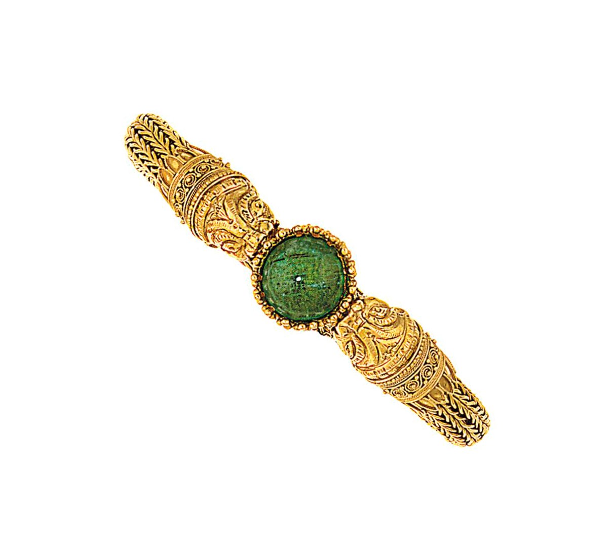 An emerald bracelet