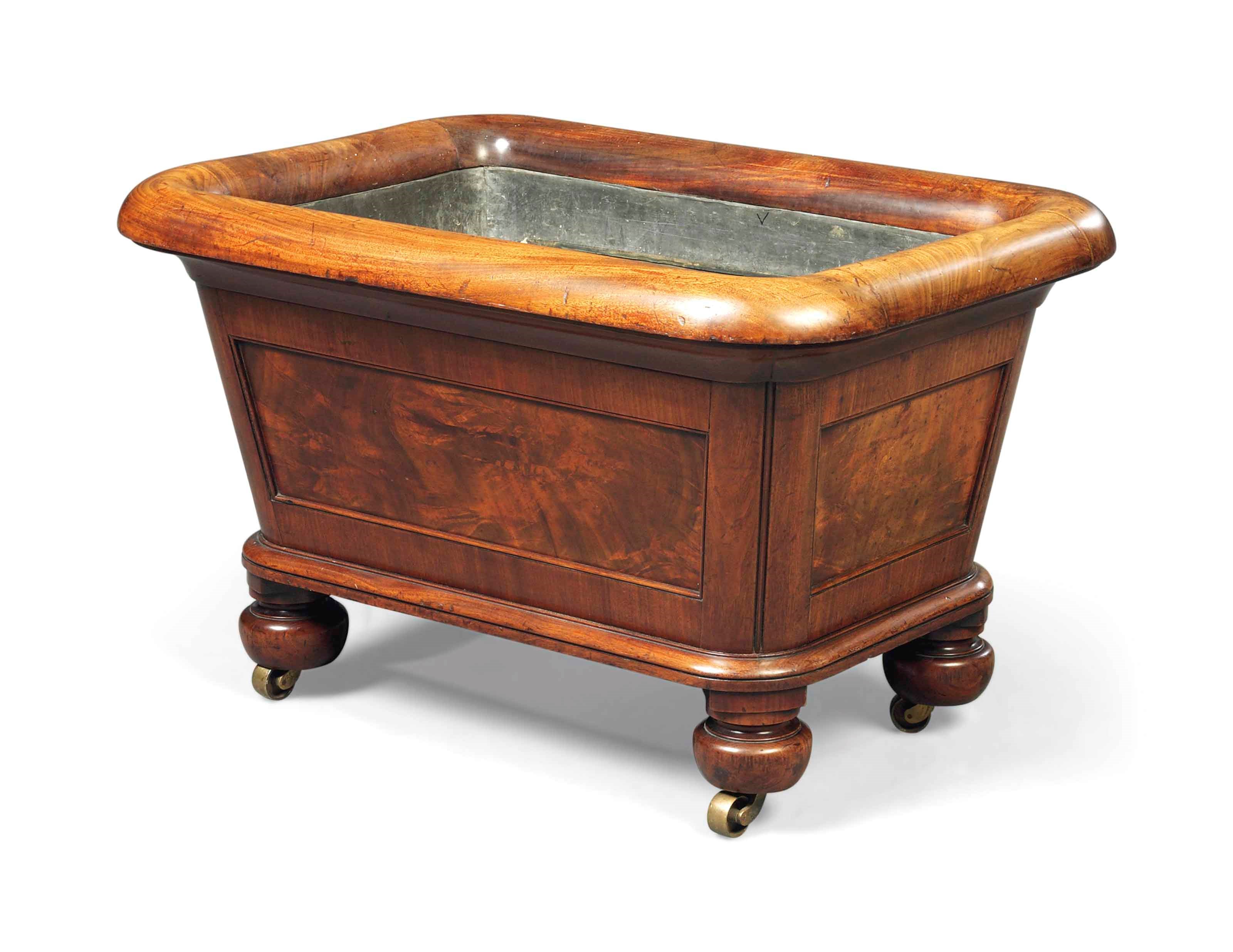A WILLIAM IV MAHOGANY WINE COOLER