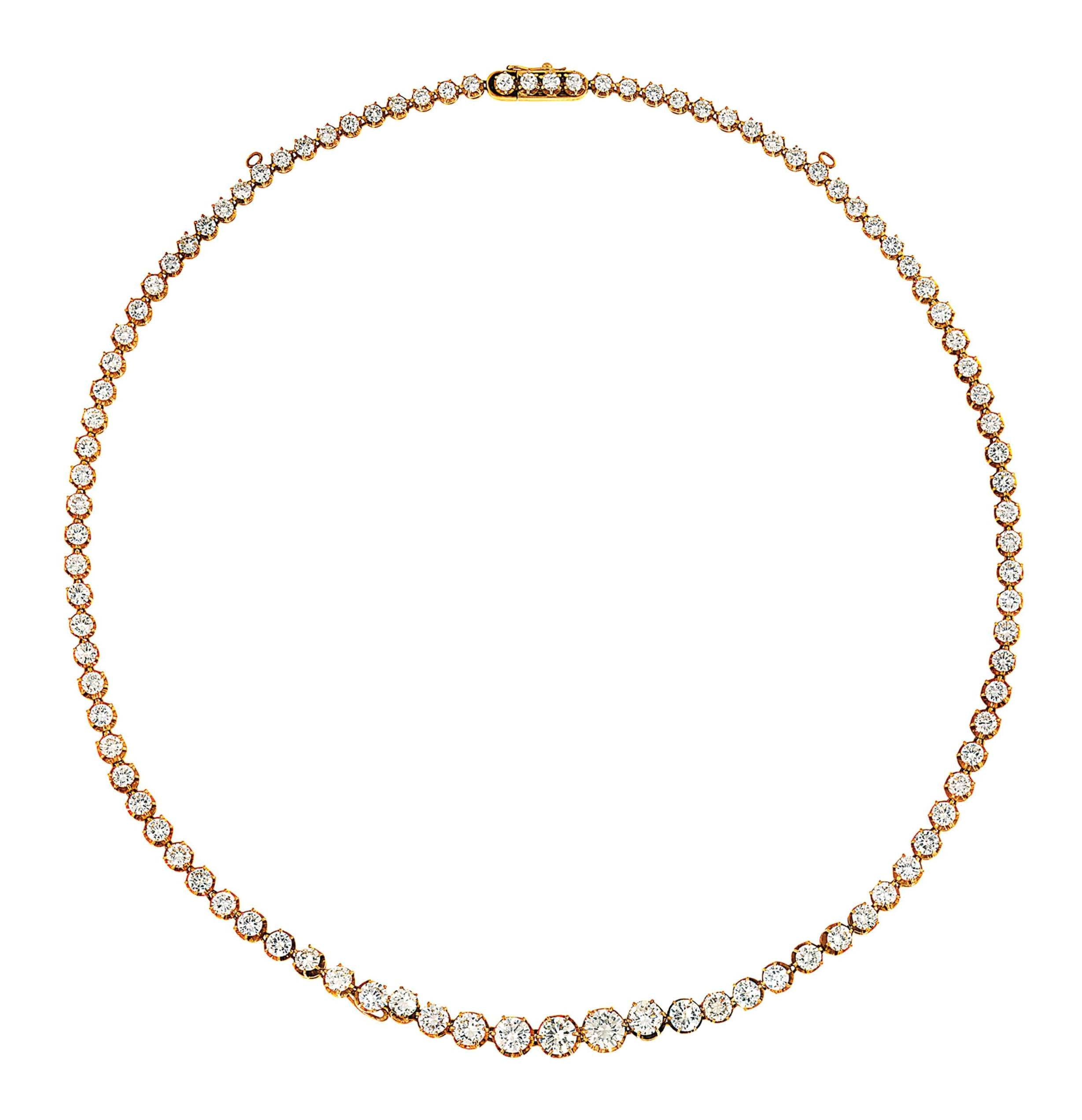 A diamond necklace