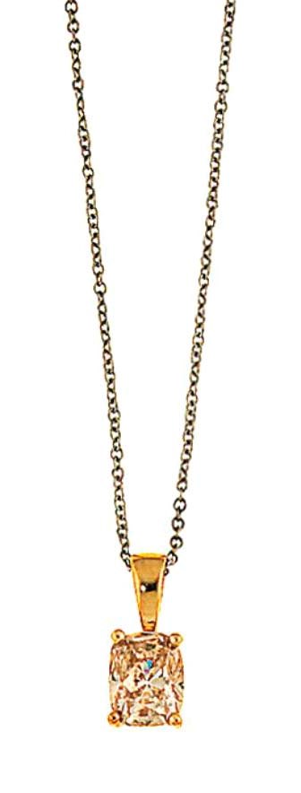 A coloured diamond pendant
