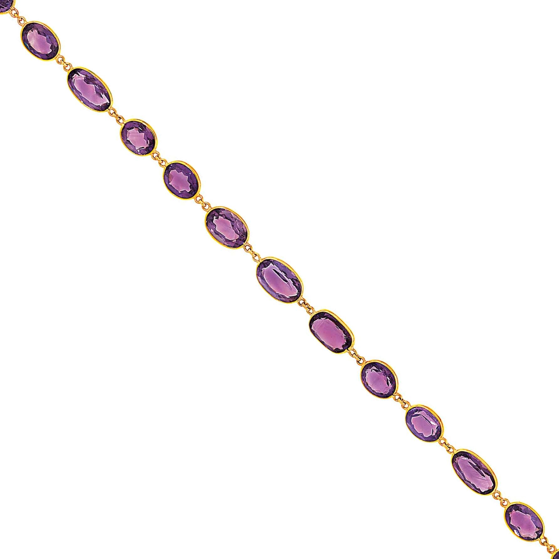 An amethyst necklace