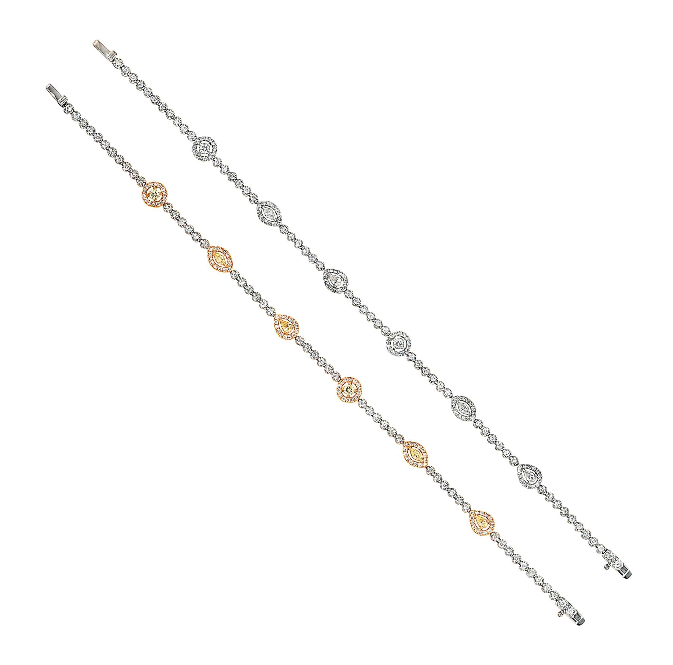 Two diamond bracelets
