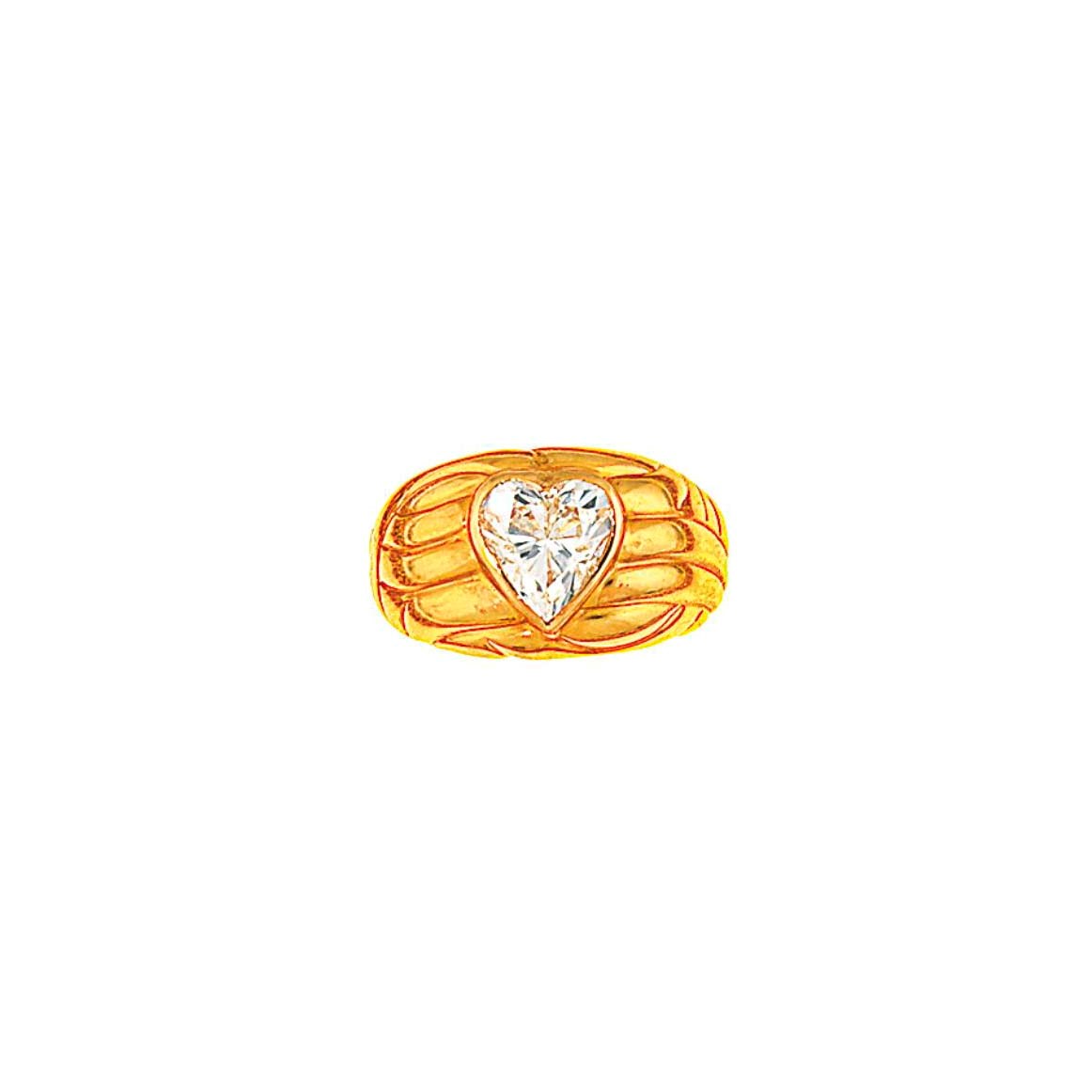 A diamond single-stone ring