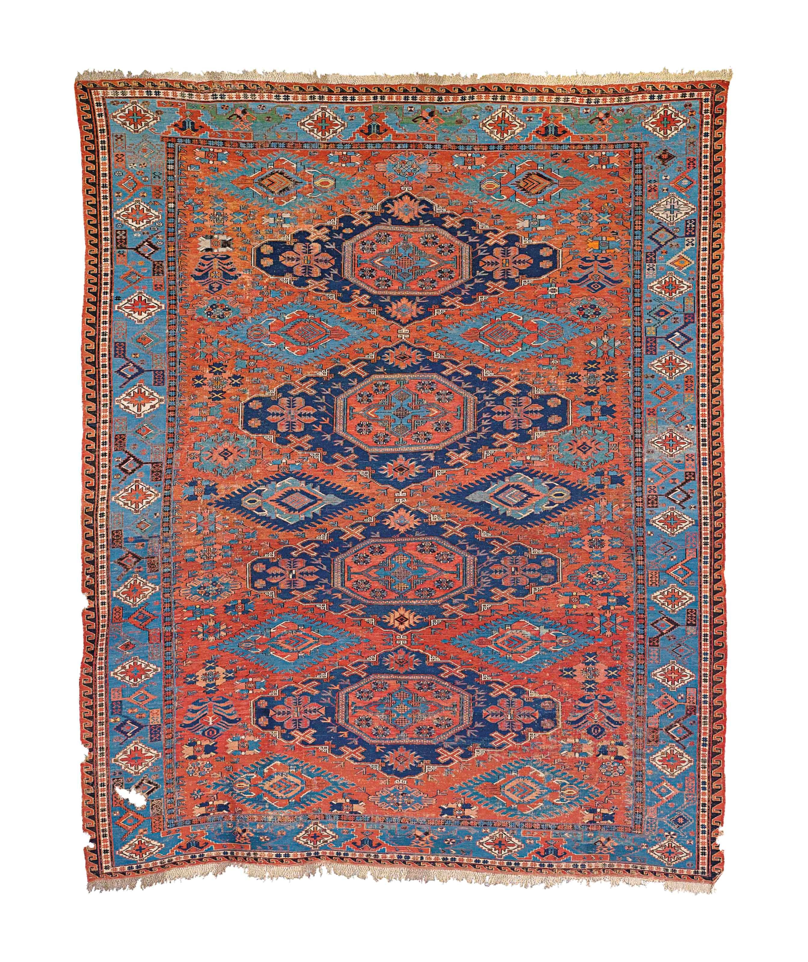 An antique Soumac carpet