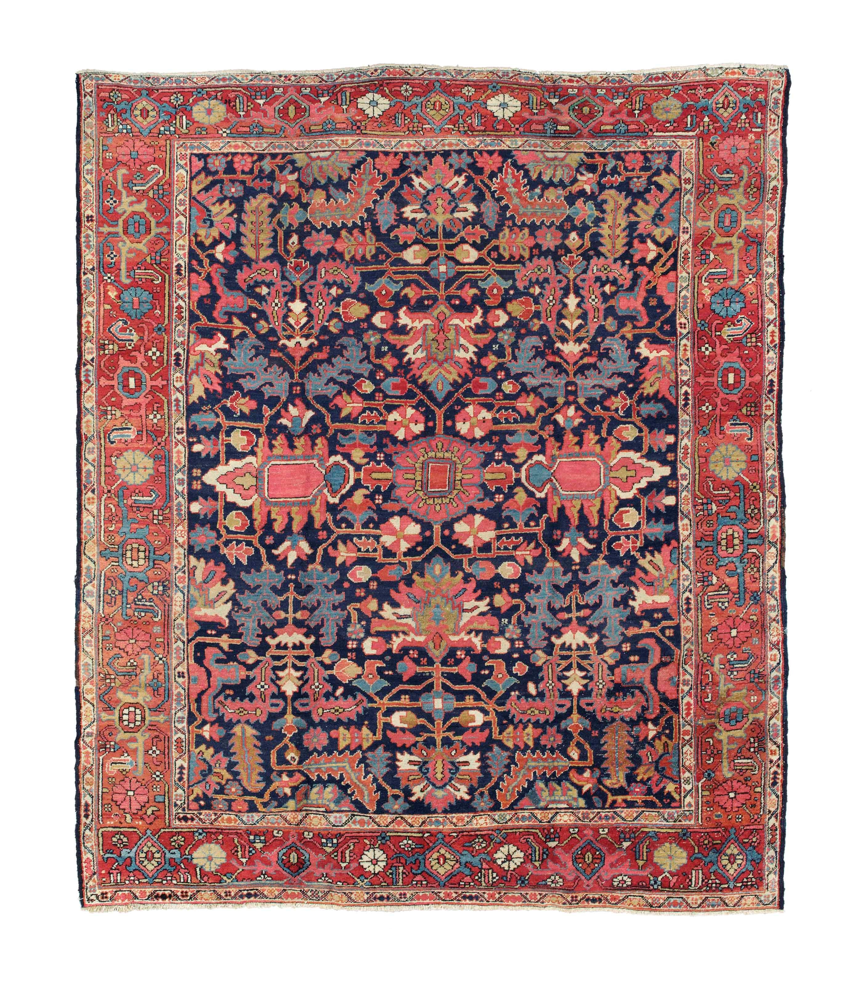 An antique Heriz carpet