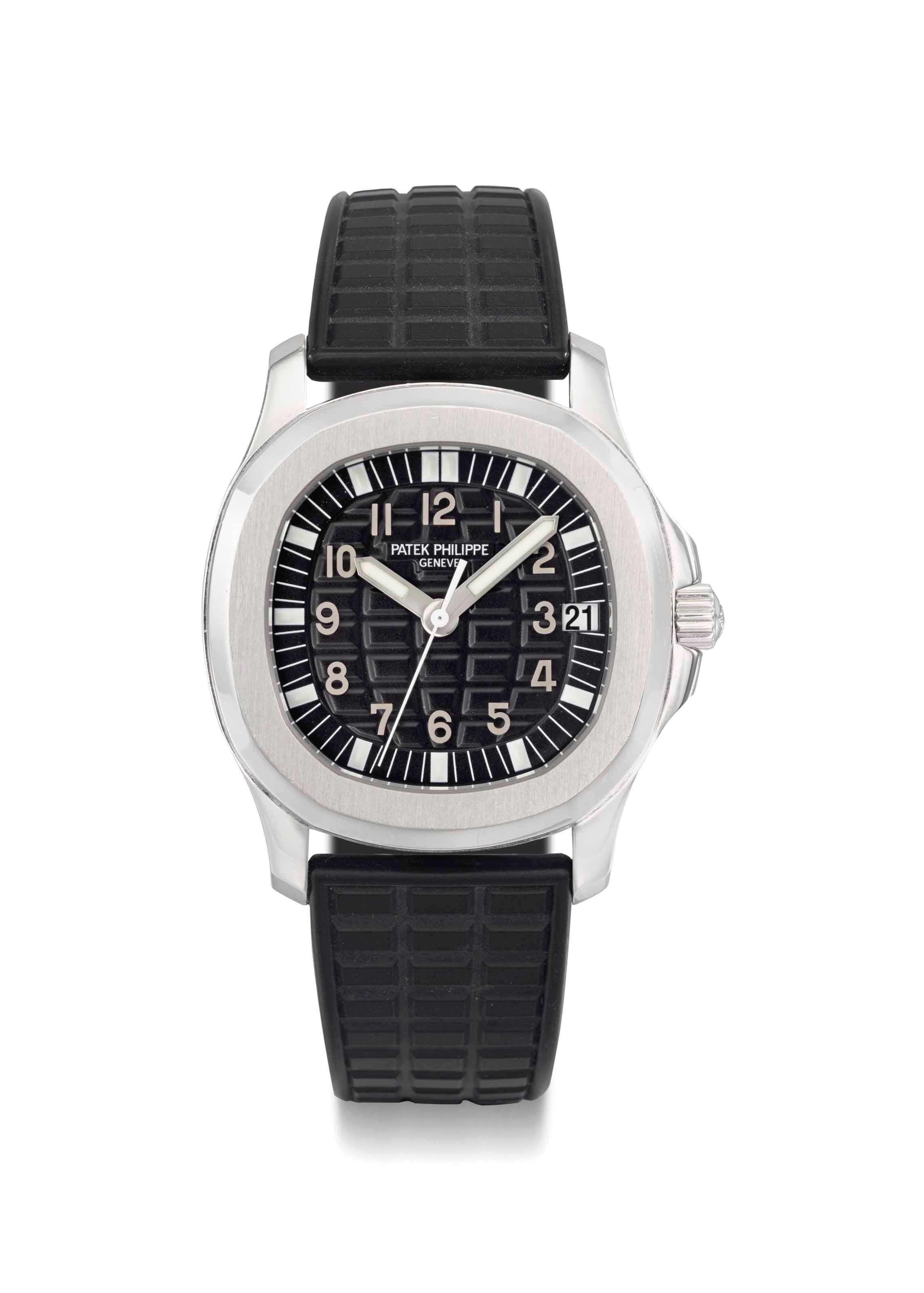 Patek Philippe. A fine stainless steel automatic wristwatch with sweep centre seconds, date and box