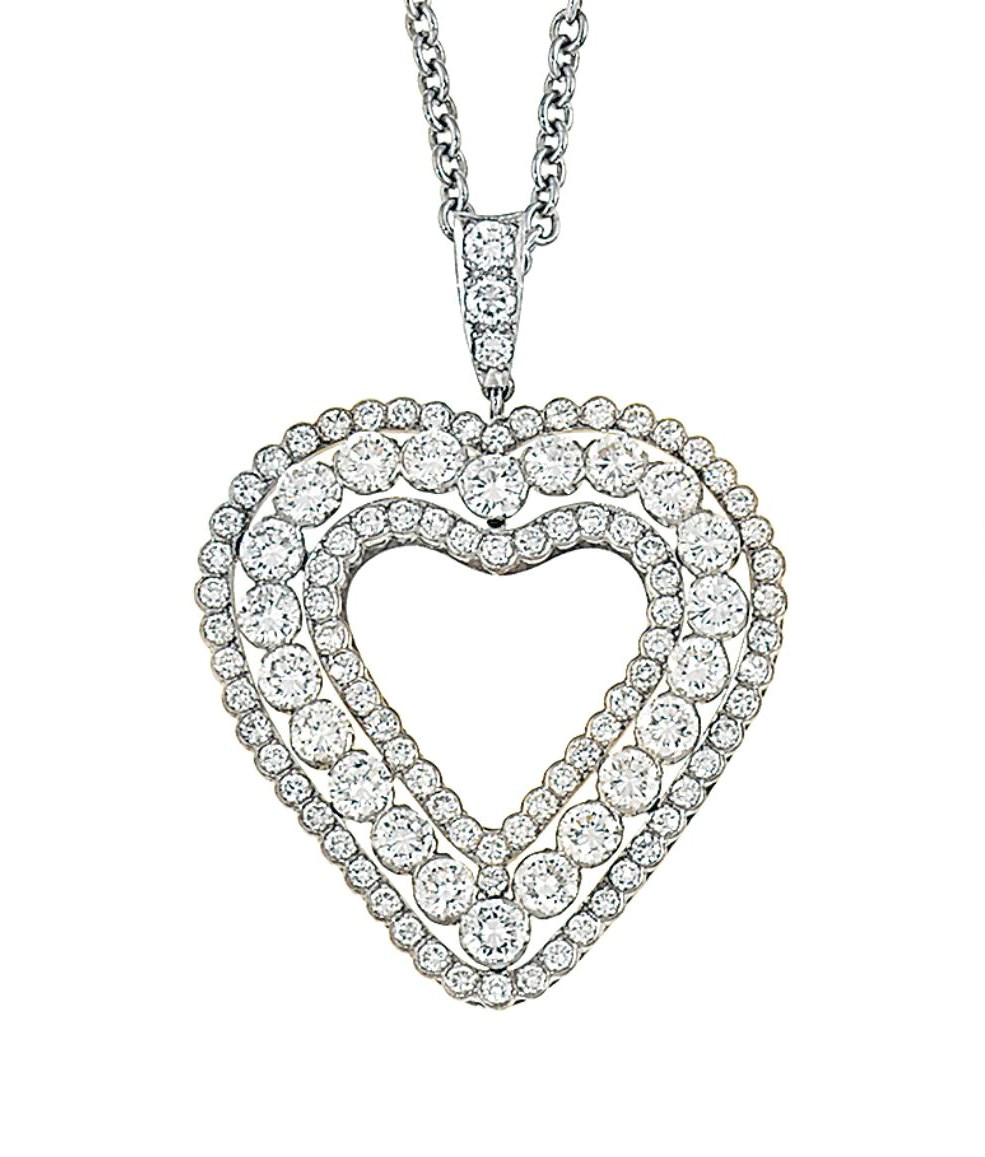 A diamond pendant necklace