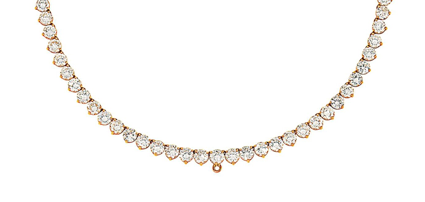A diamond line necklace