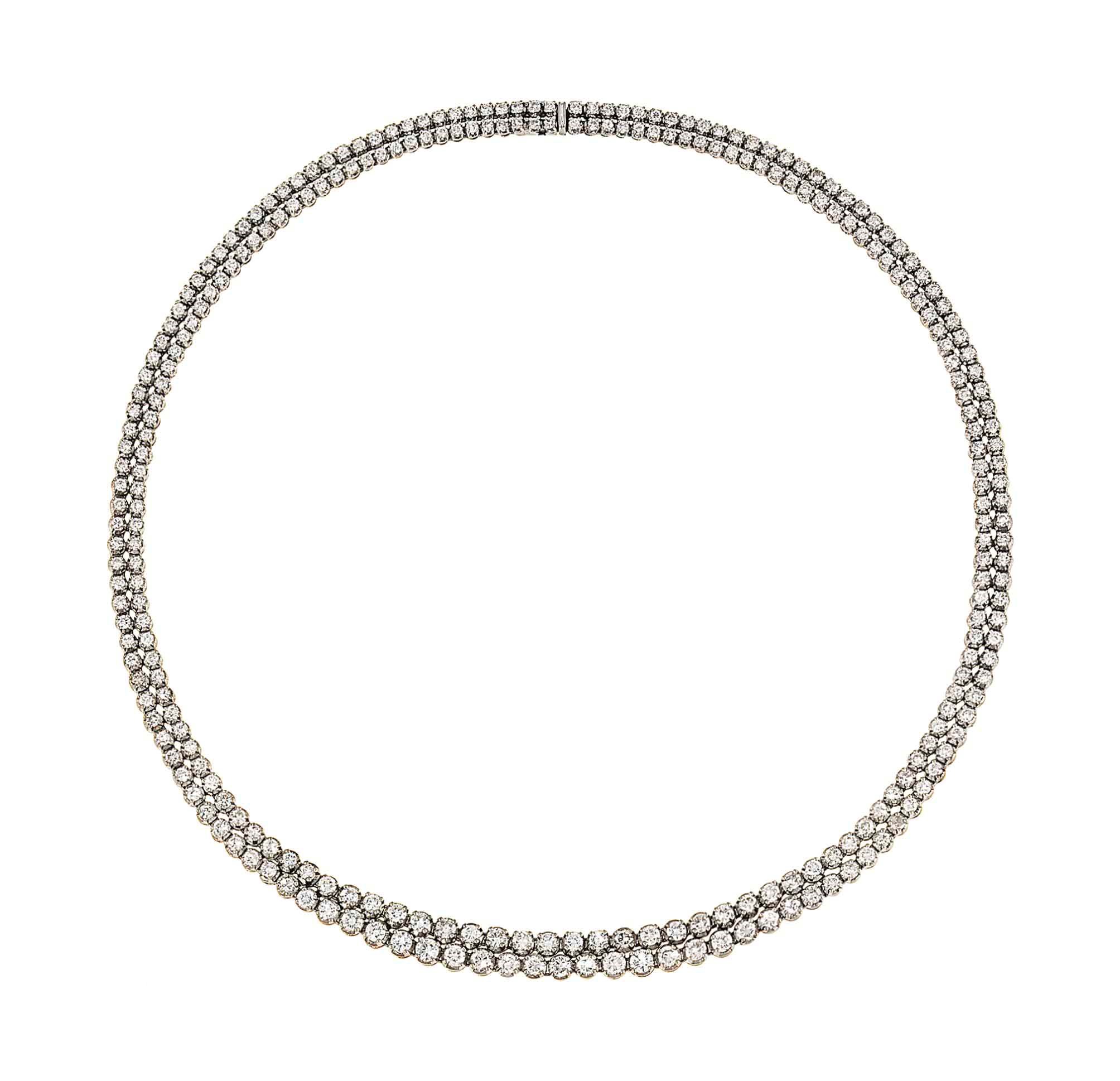 A diamond line necklace