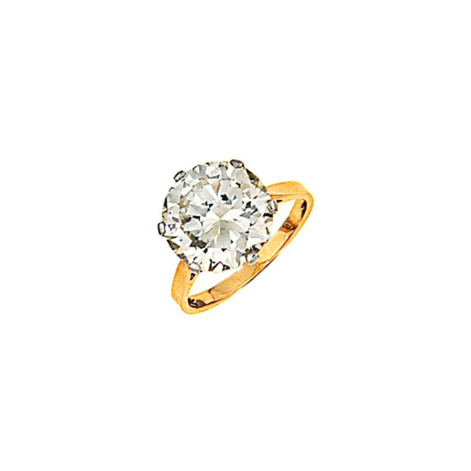 A diamond single-stone ring