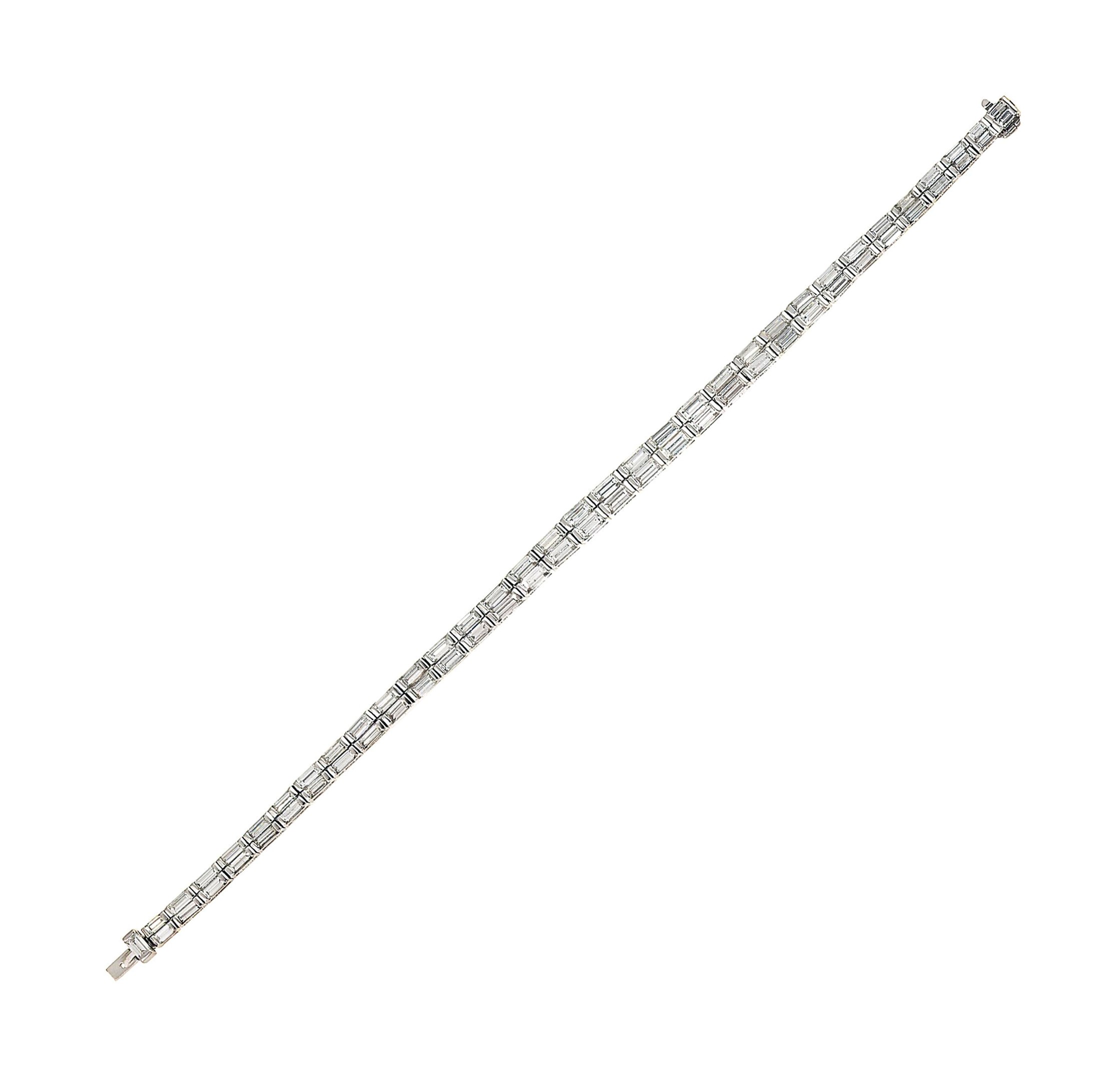 A diamond line bracelet