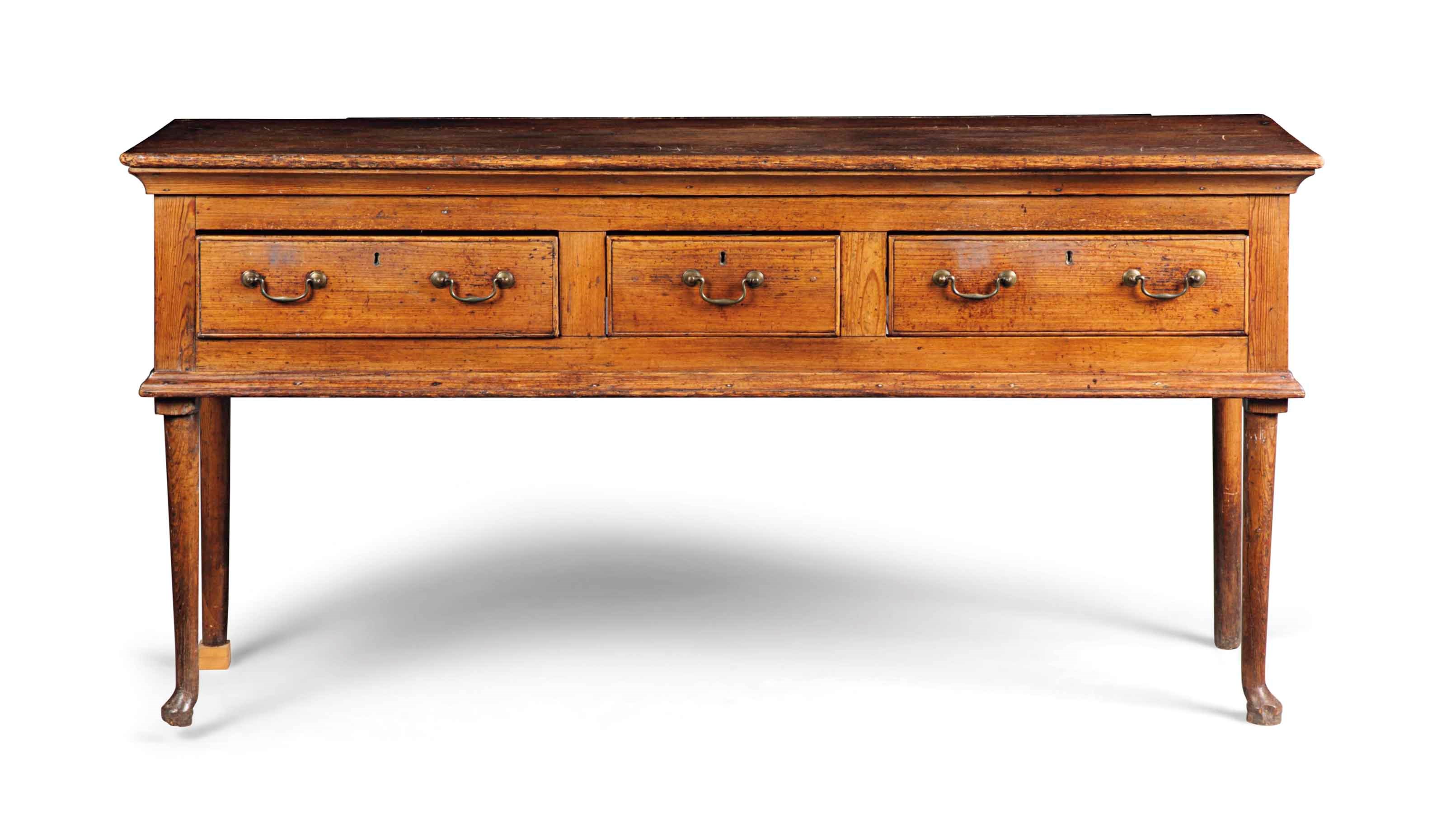 A GEORGE III PINE DRESSER