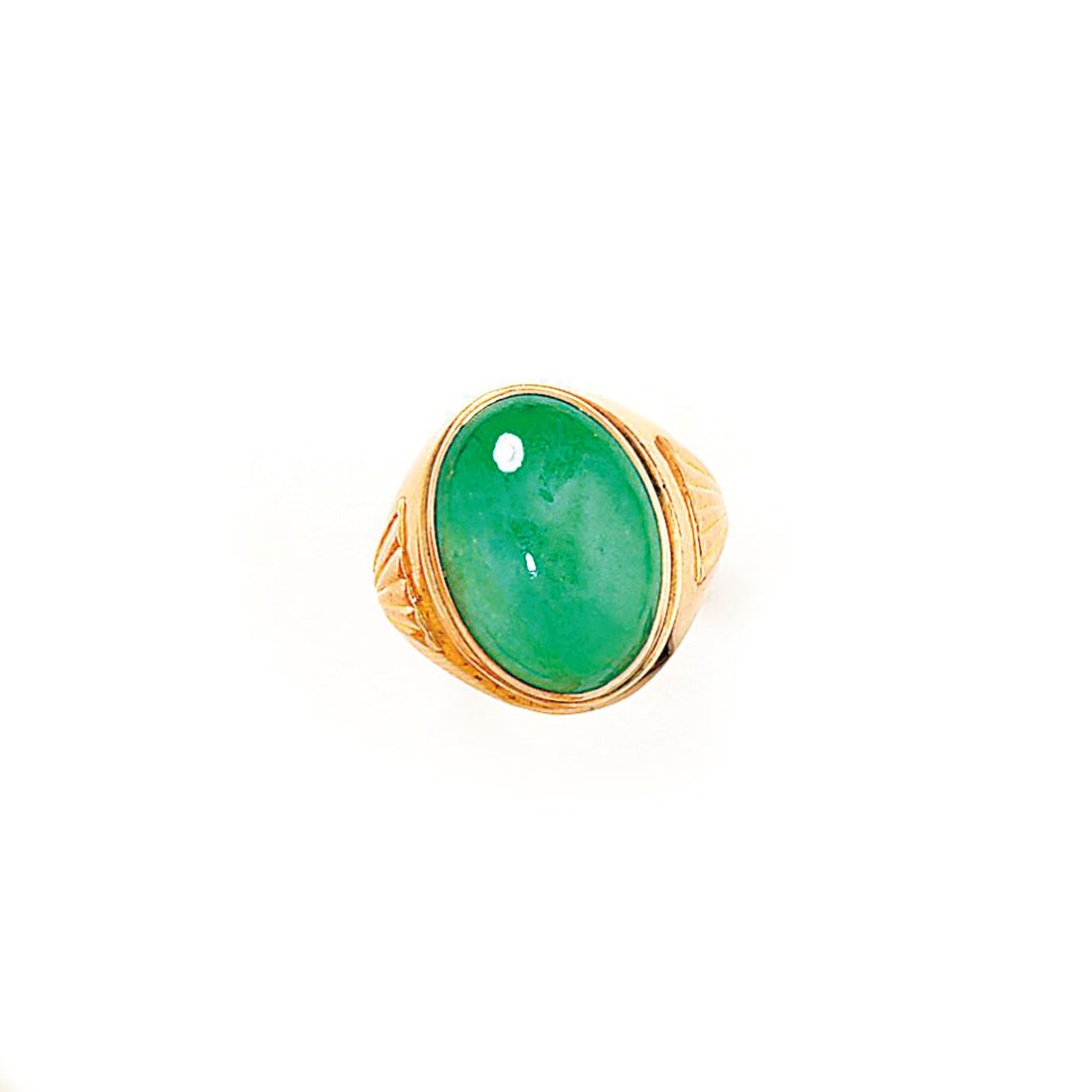 A jadeite jade ring