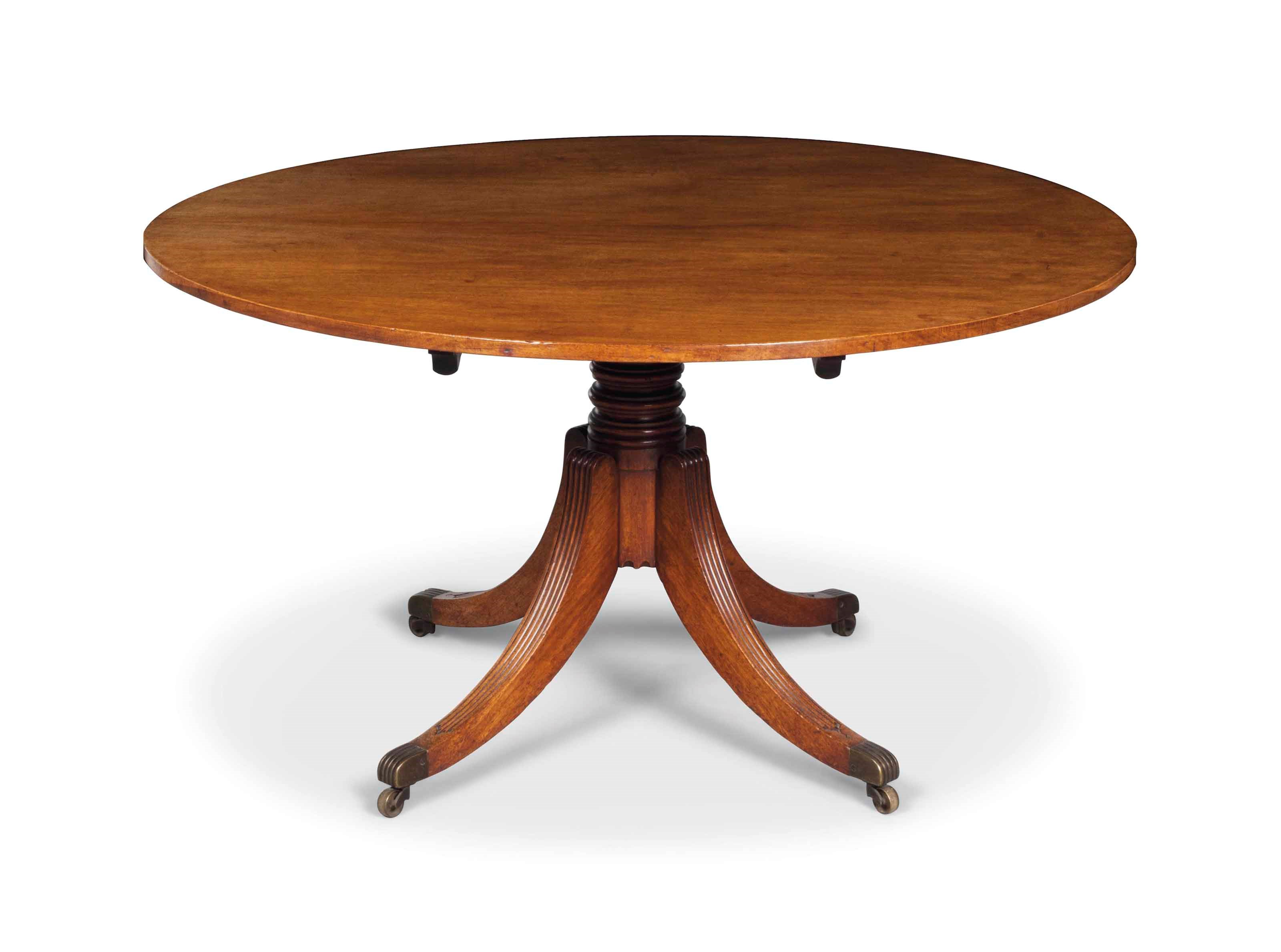 A REGENCY MAHOGANY BREAKFAST TABLE