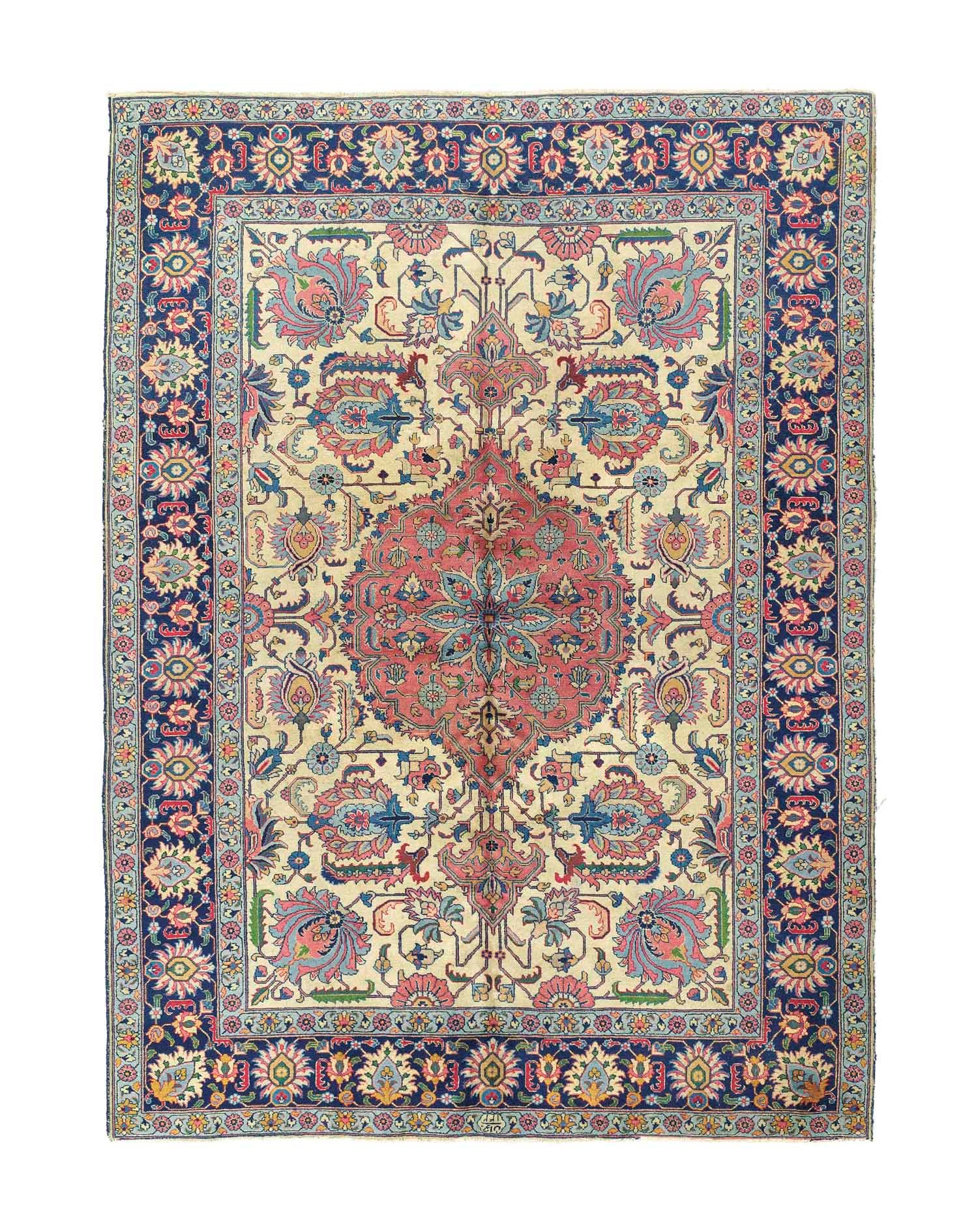 An antique Tabriz carpet