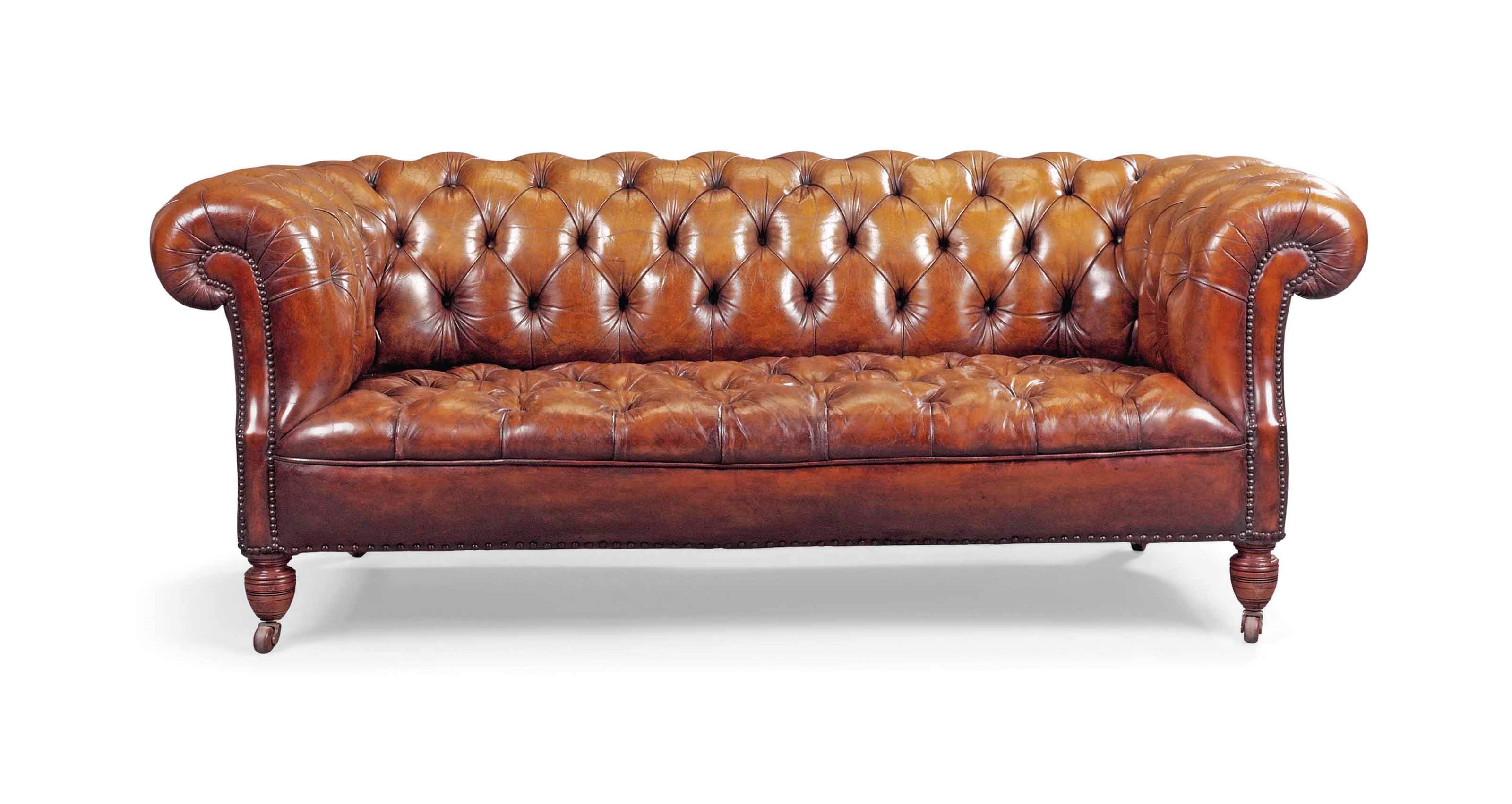 A LATE VICTORIAN WALNUT CHESTERFIELD SOFA