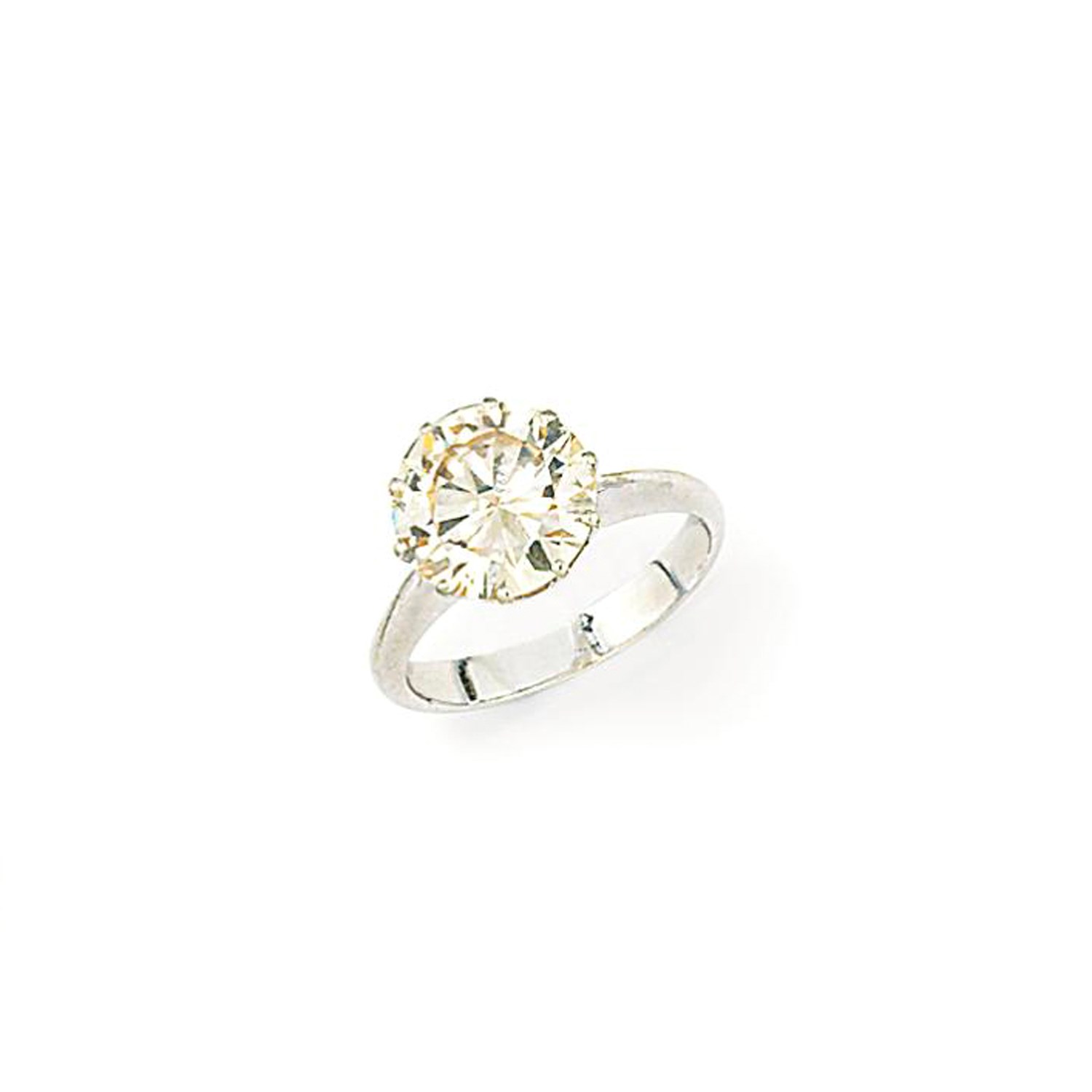 A diamond single stone ring
