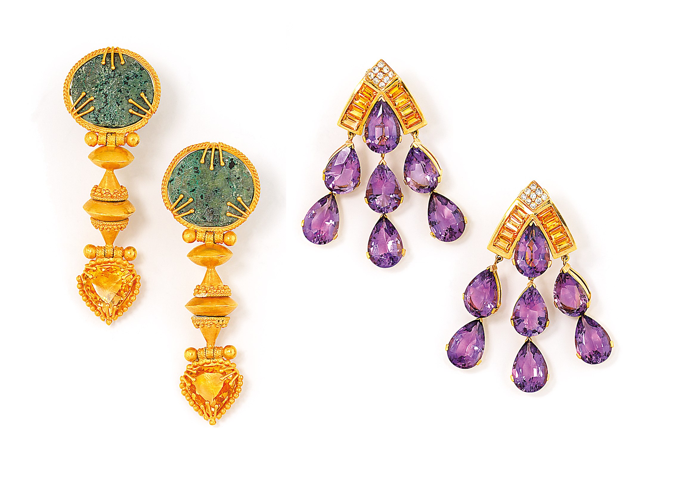 Two pairs of earrings
