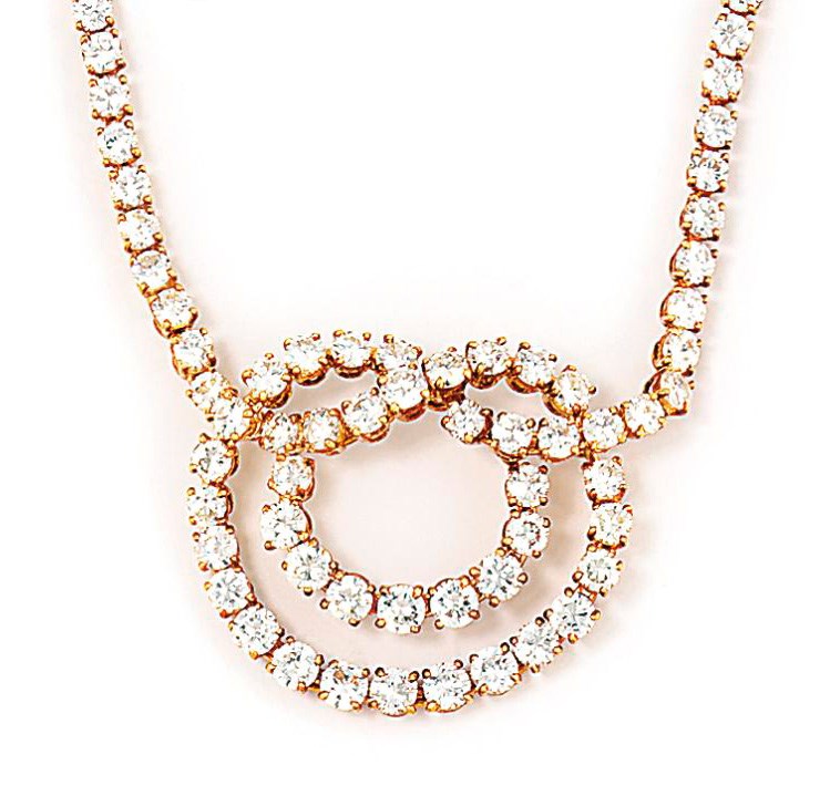 A diamond necklace