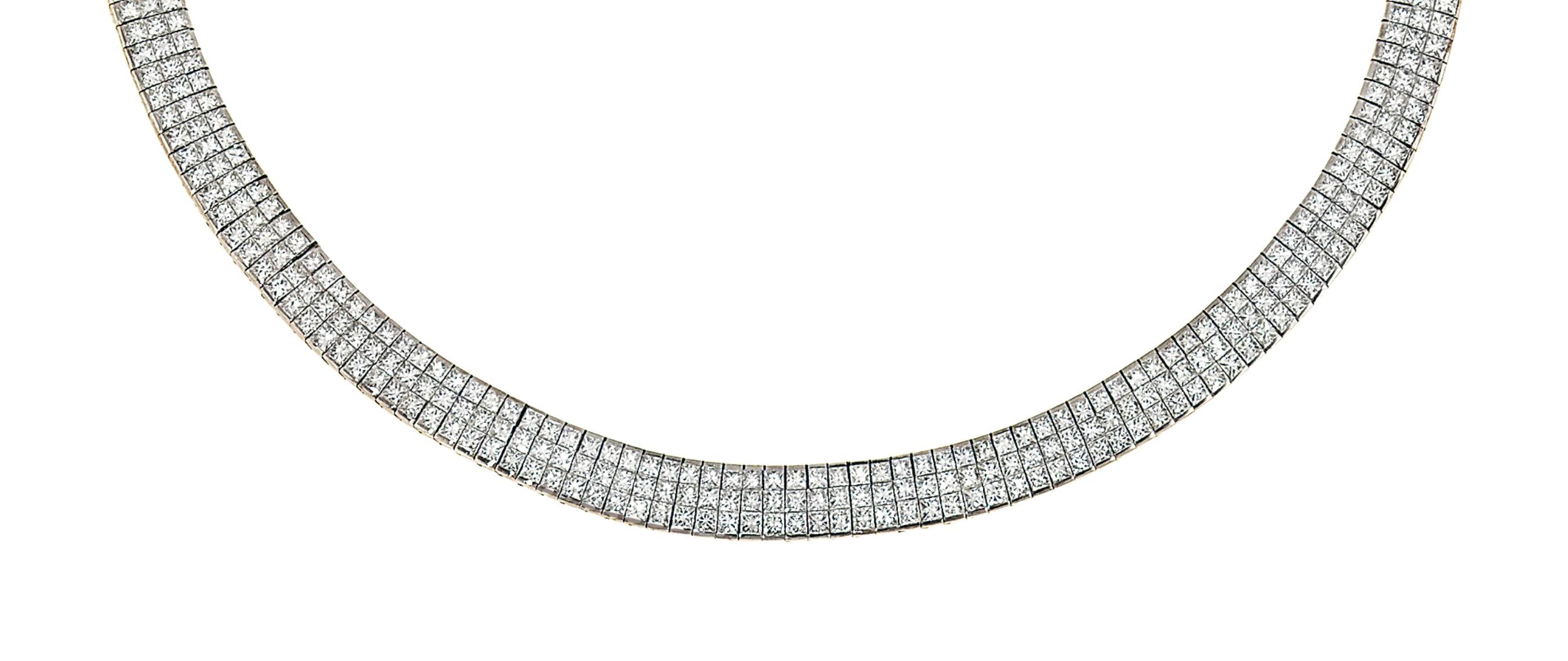 A diamond necklace